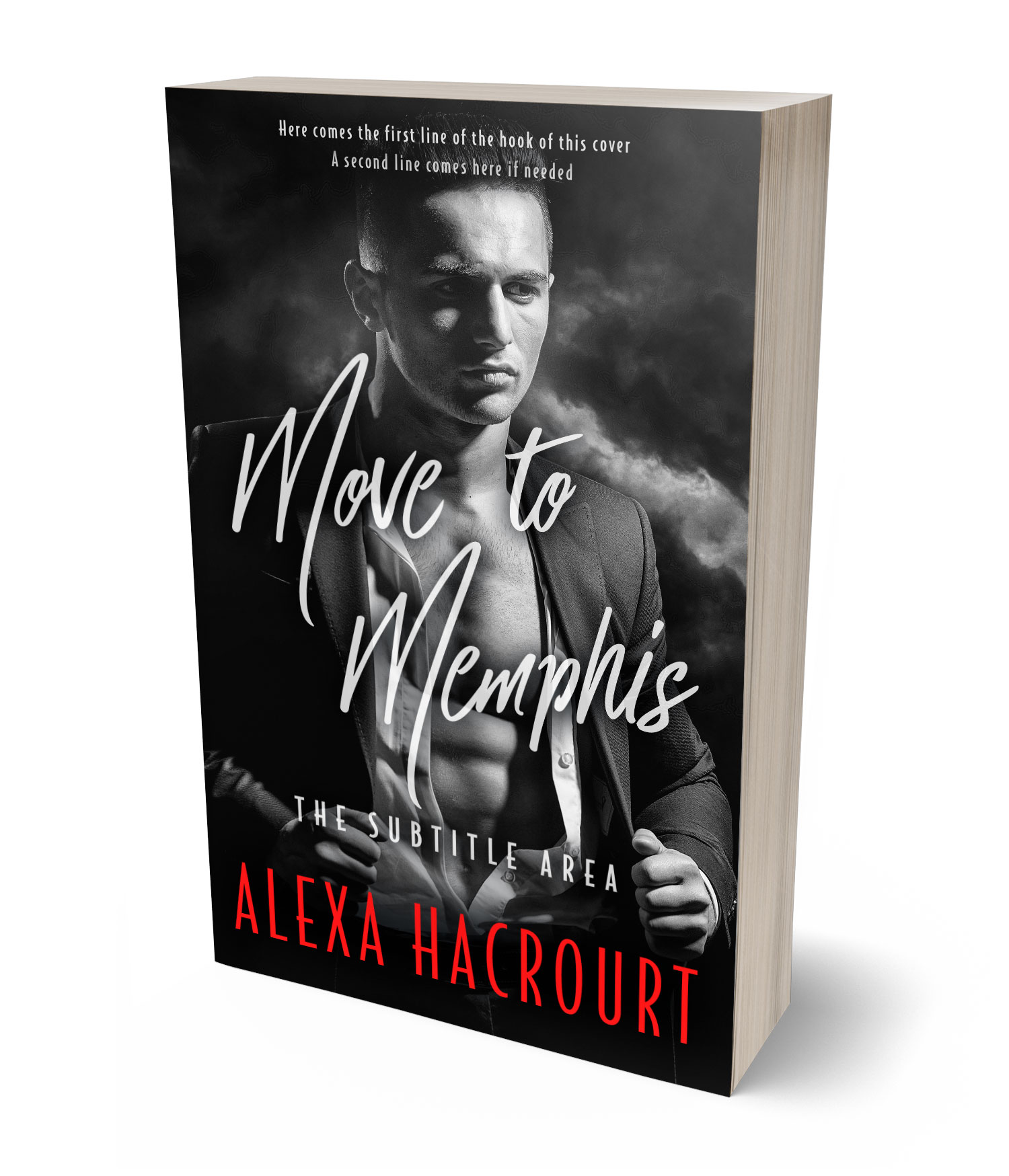 3D view of Premade Erotica Book Cover - Cod Gray