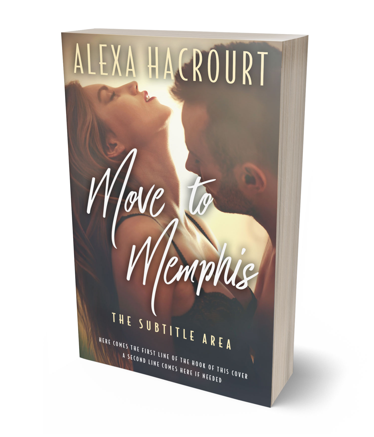 3D view of Premade Romance Book Cover - Dorado