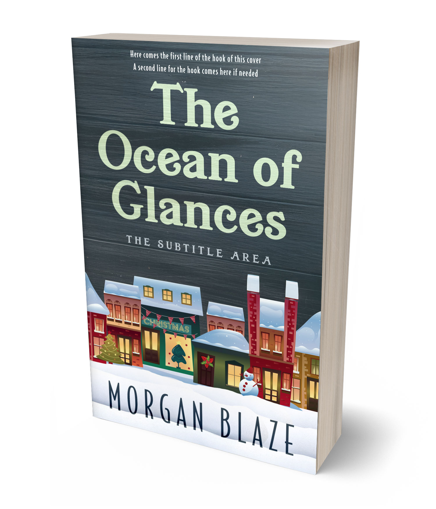 3D view of Premade Literary Fiction Book Cover - Mako