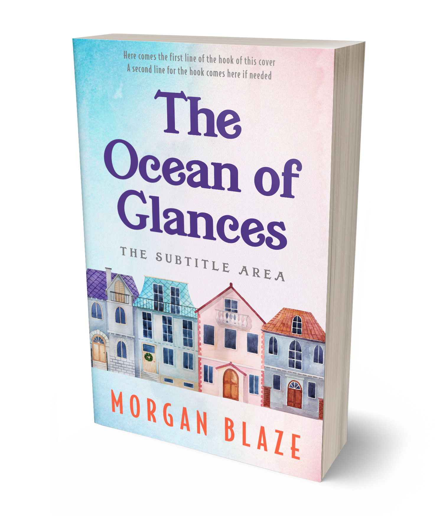 3D view of Premade Literary Fiction Book Cover - Athens Gray