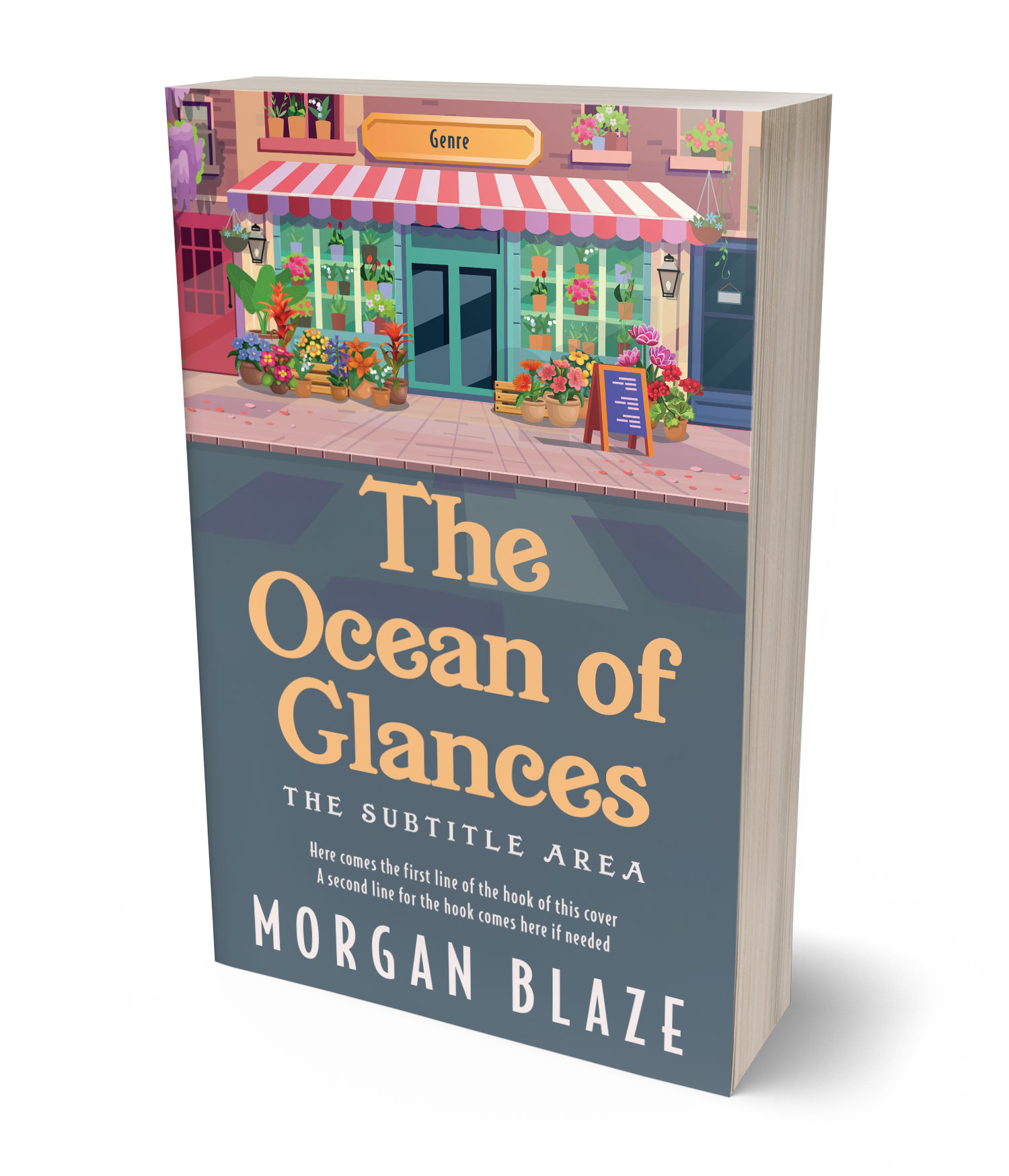 3D view of Premade Literary Fiction Book Cover - Nevada