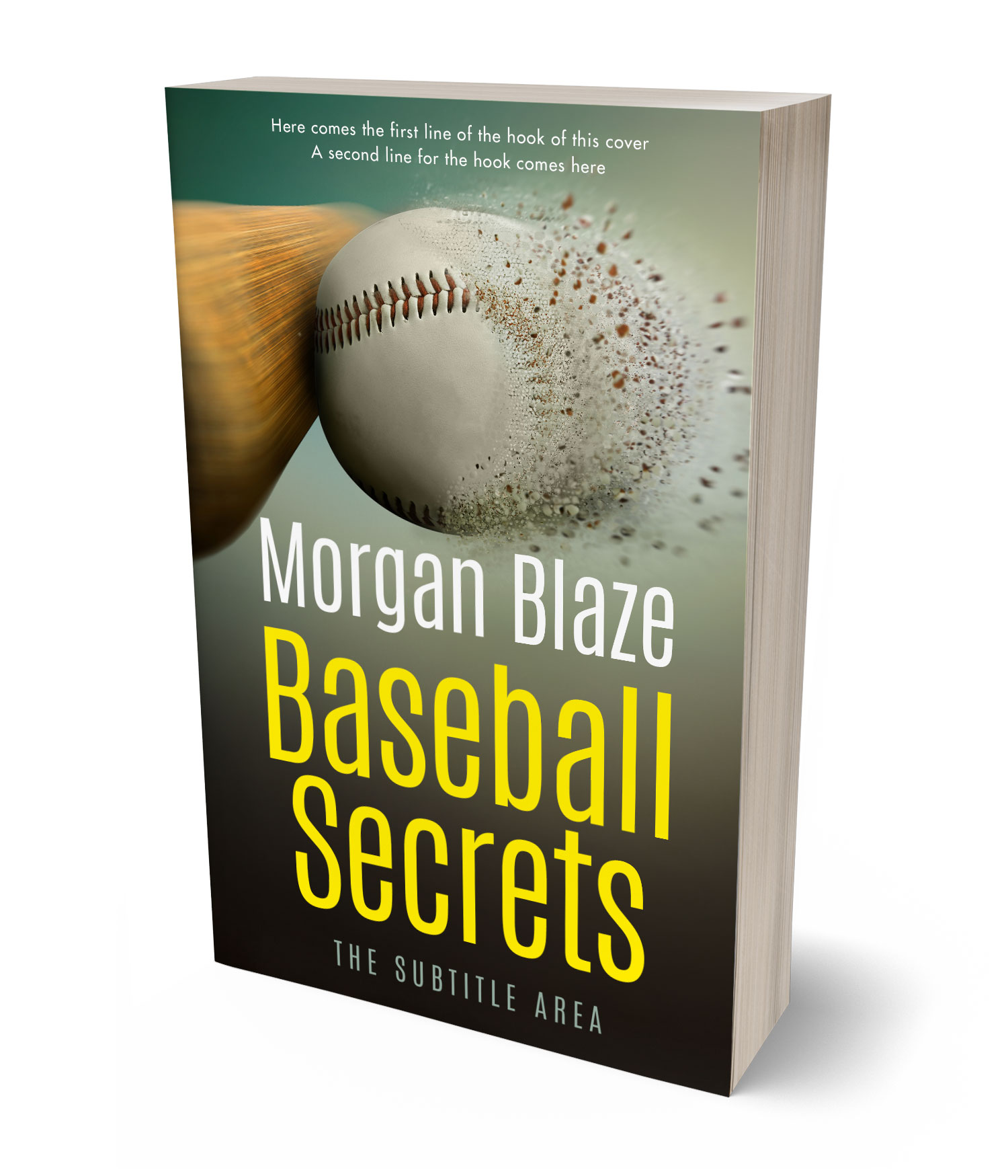 3D view of Premade Sports & Fitness Book Cover - Kelp