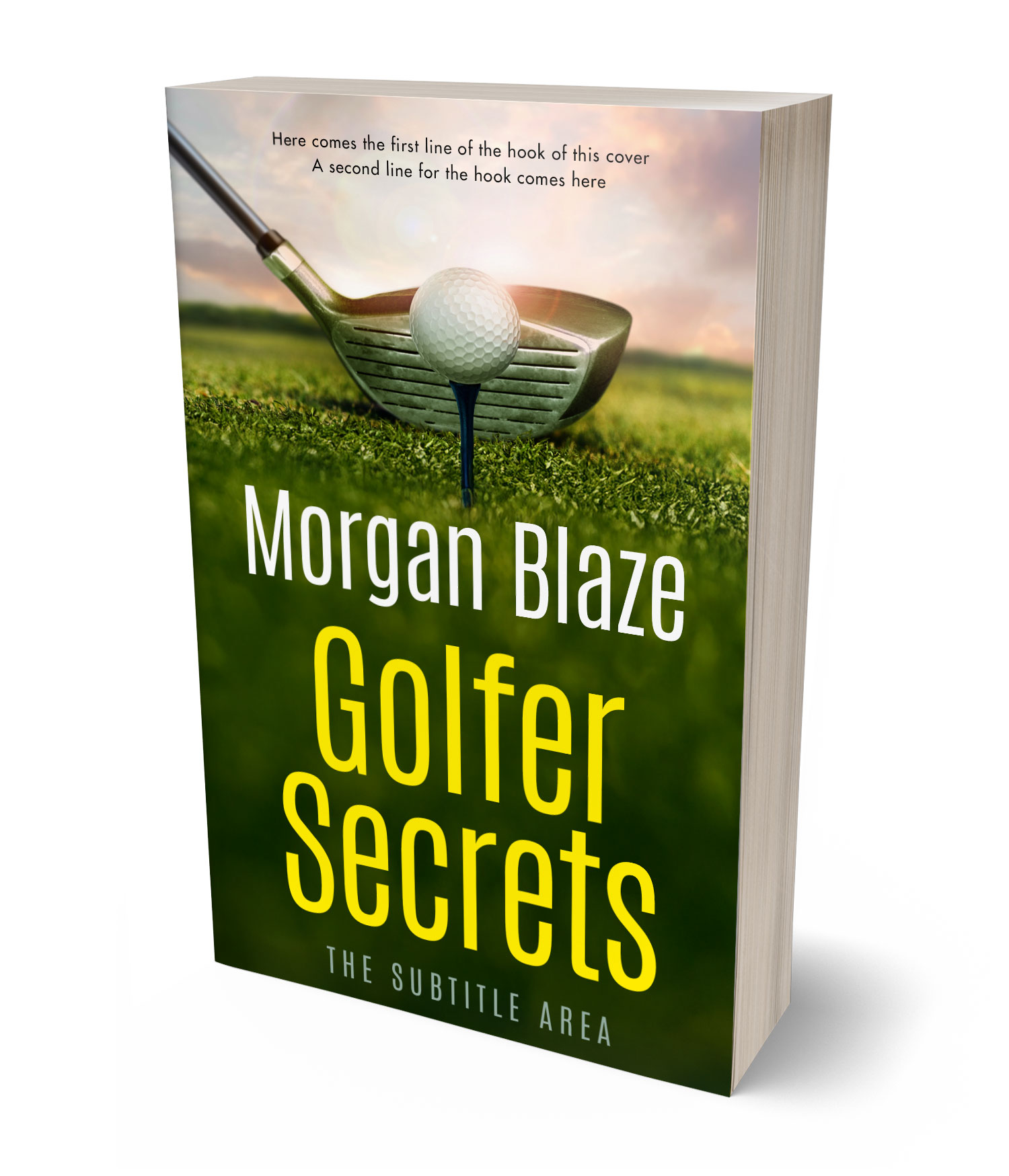 3D view of Premade Sports & Fitness Book Cover - Putty