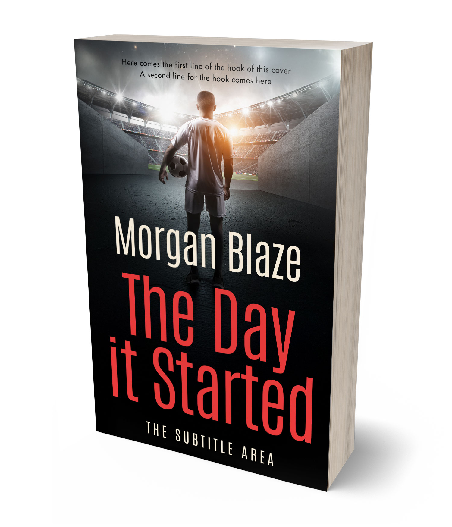 3D view of Premade Sports & Fitness Book Cover - My Pink