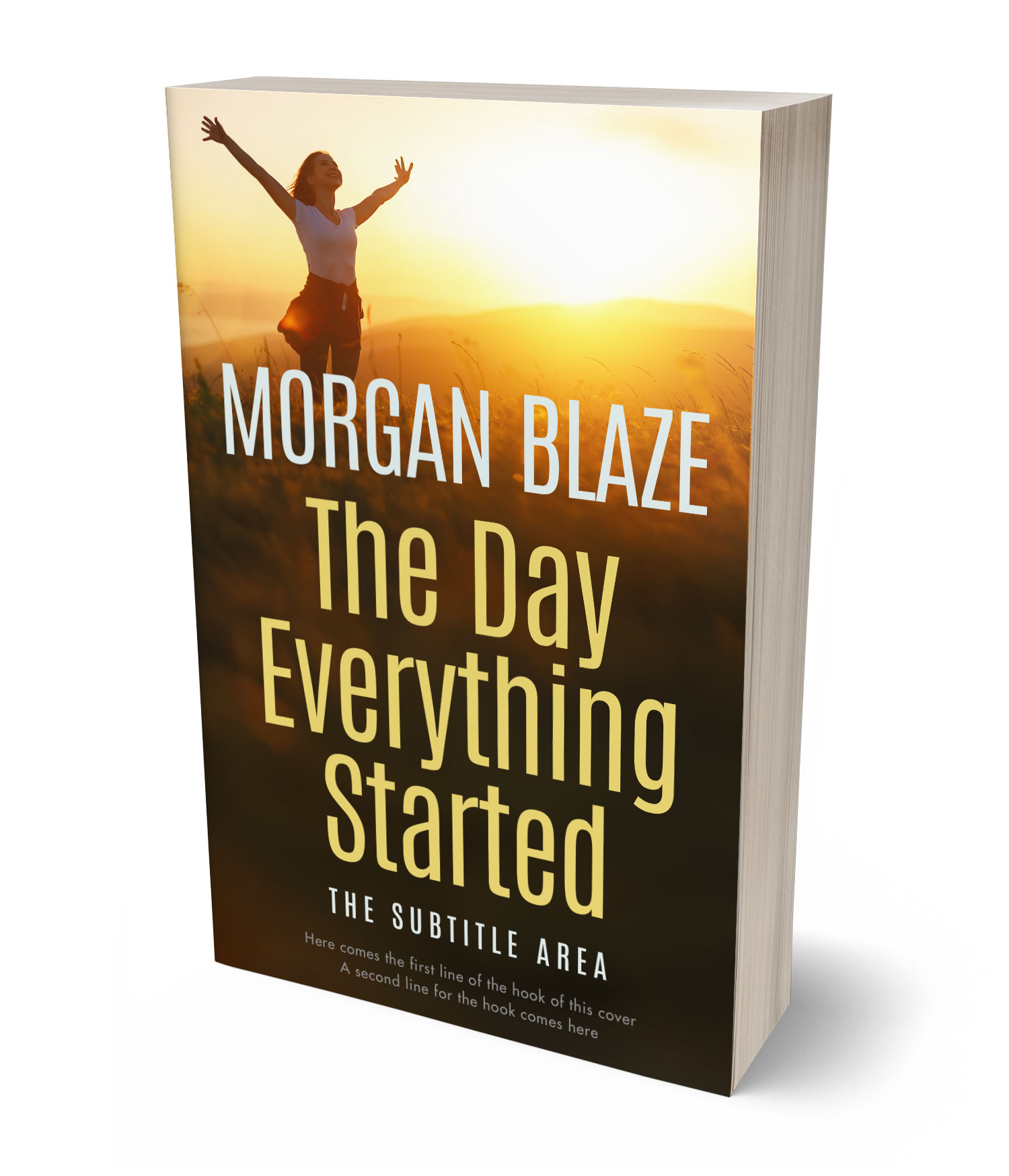 3D view of Premade Nature Book Cover - Sambuca