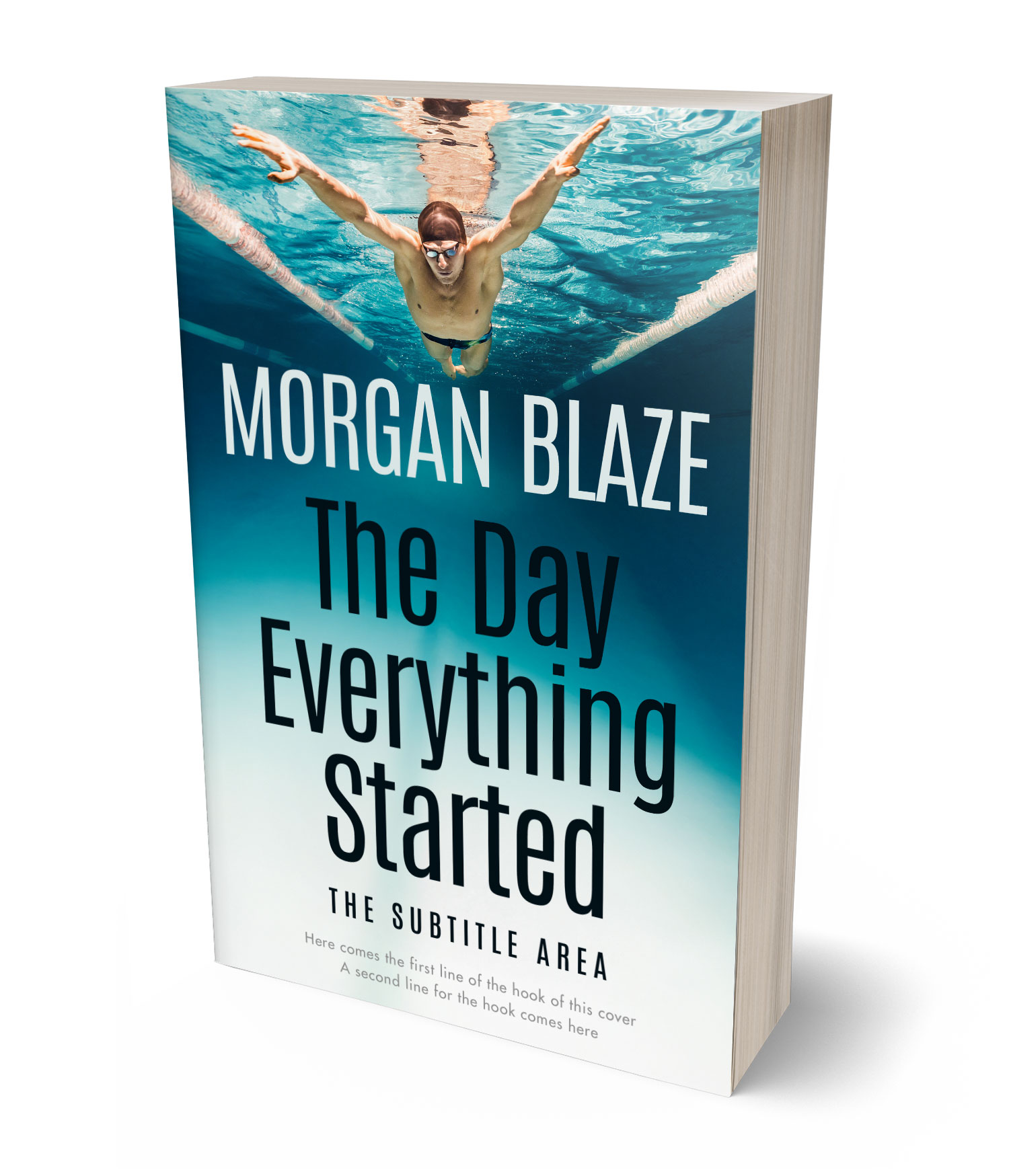 3D view of Premade Sports & Fitness Book Cover - Gray Nurse