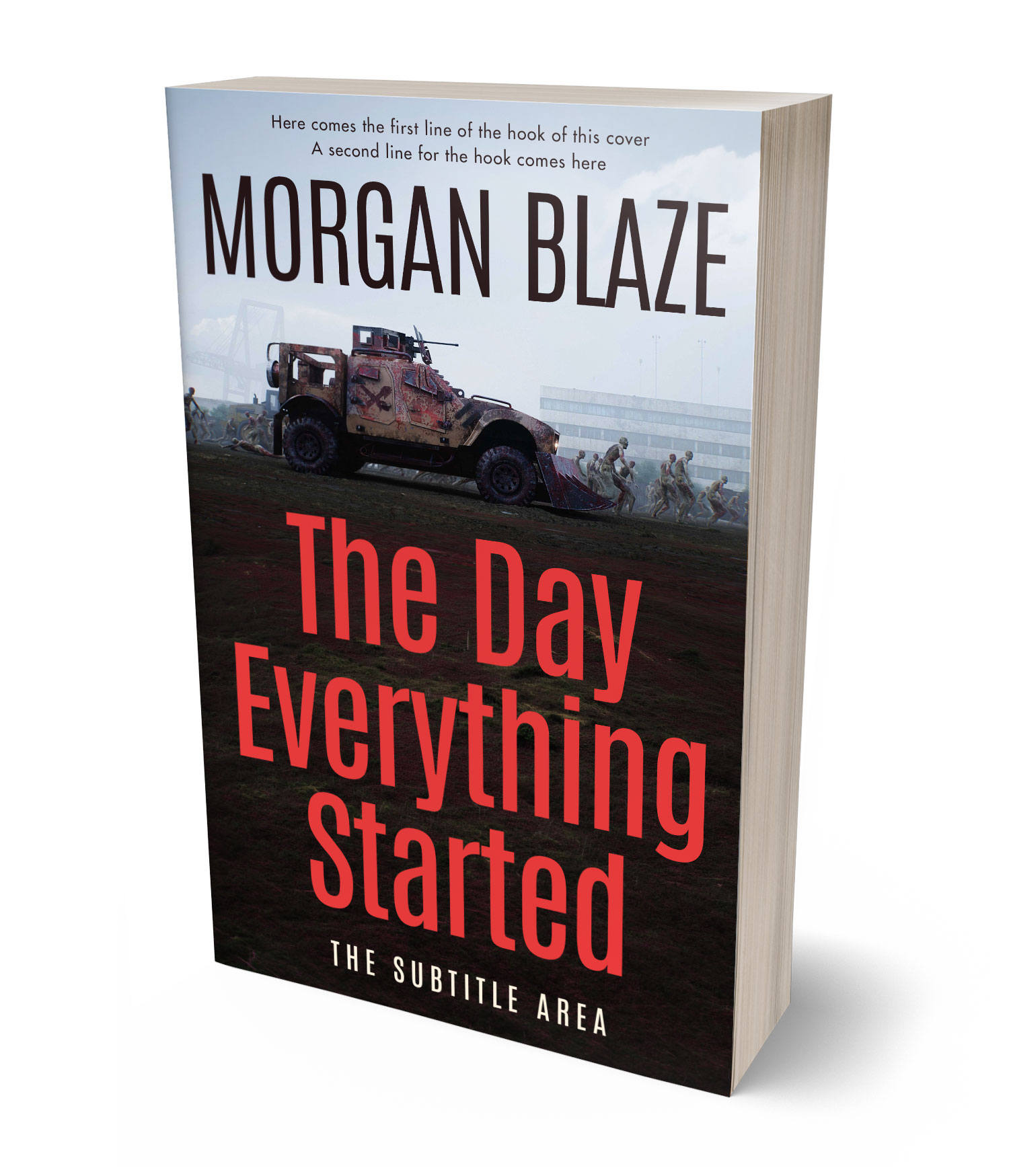 3D view of Cocoa Brown #35813 - Premade Apocalyptica Book Cover | BookCoverZone*