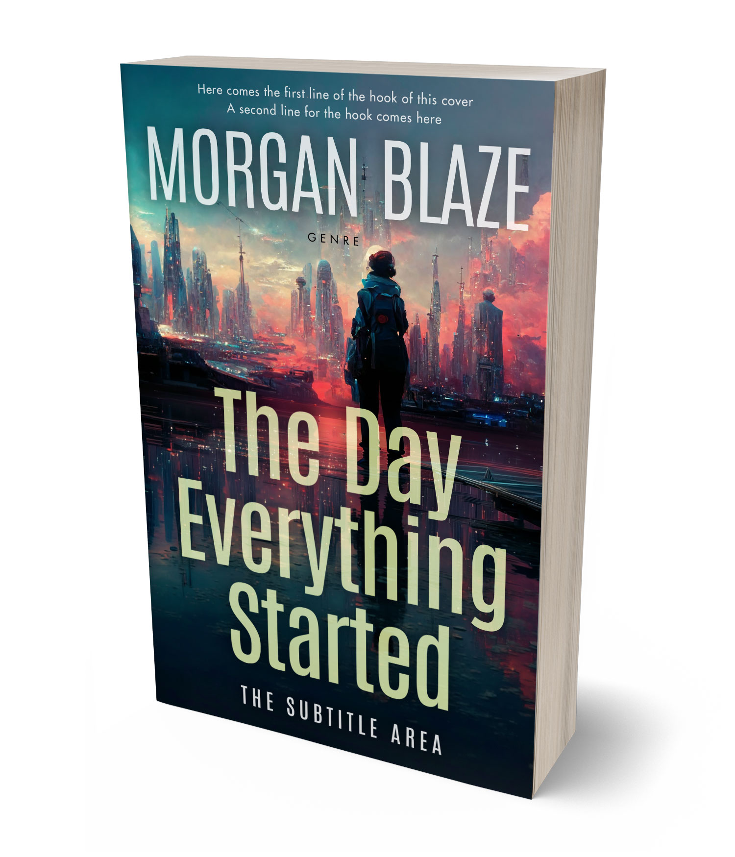 3D view of Premade Science Fiction Book Cover - Rodeo Dust