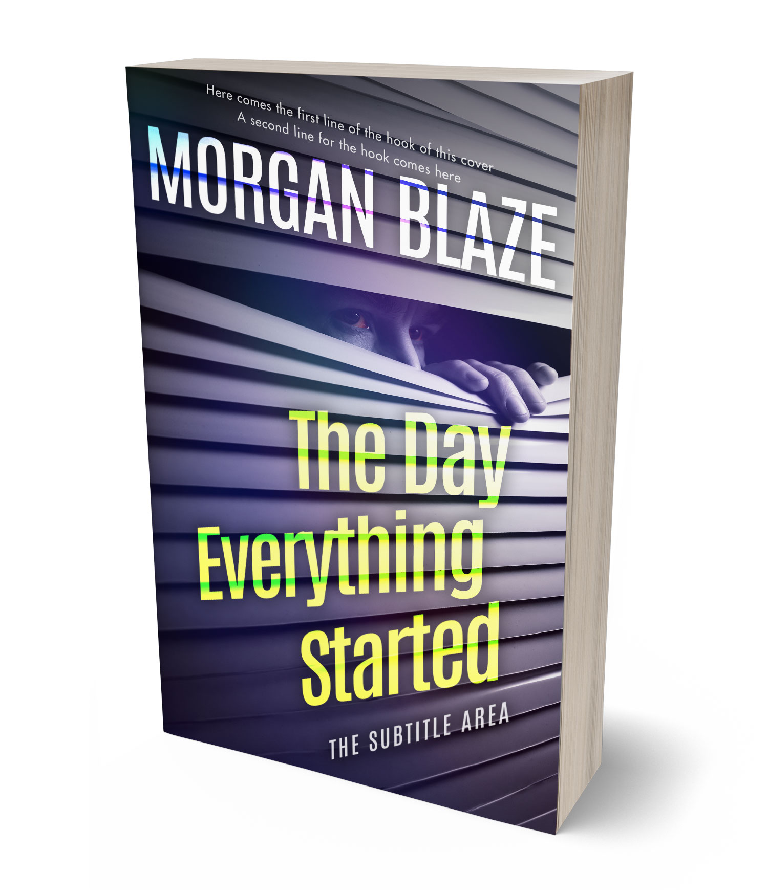 3D view of Premade Mystery & Thriller & Suspense Book Cover - Martinique