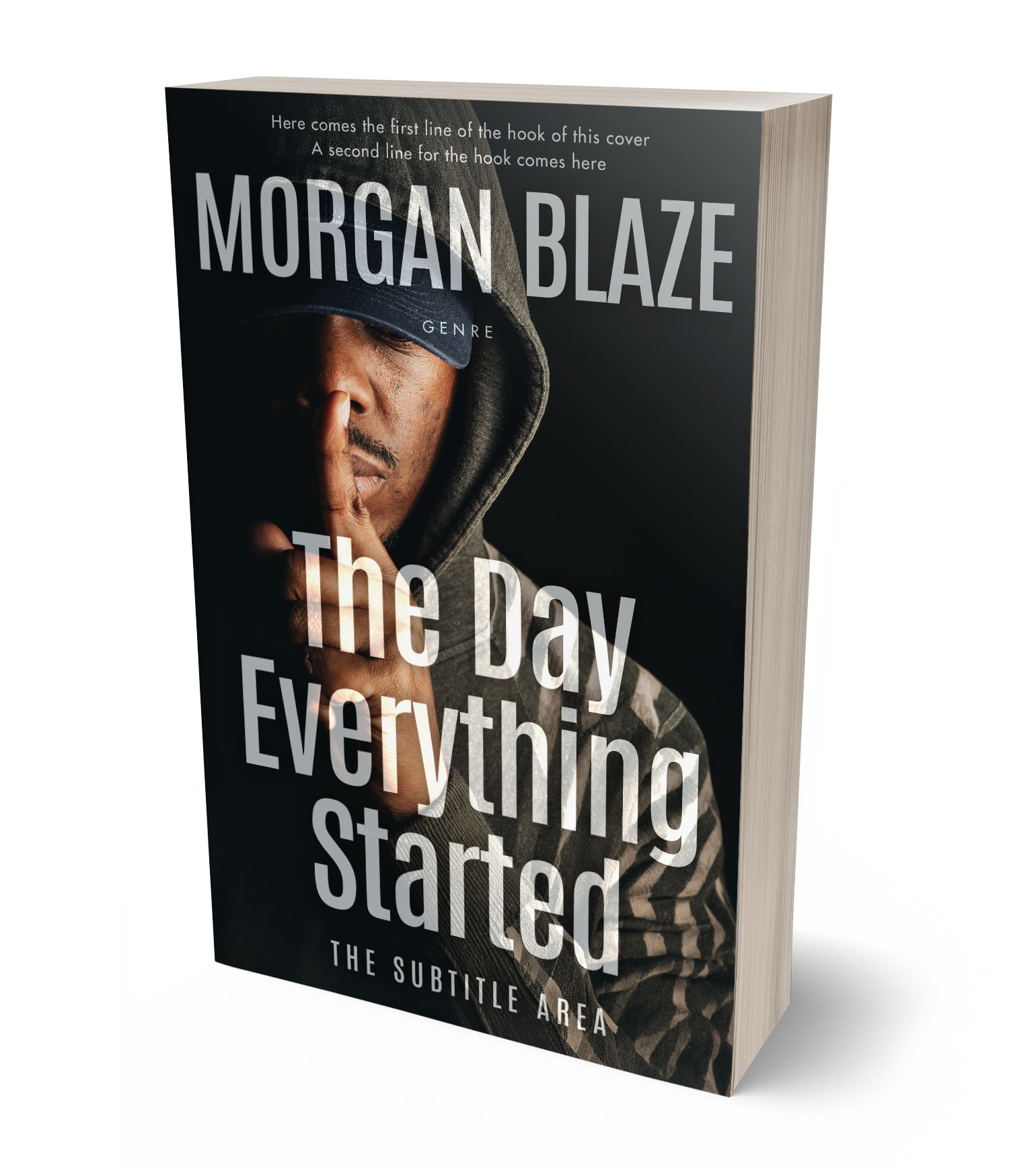 3D view of Premade Mystery & Thriller & Suspense Book Cover - Silk