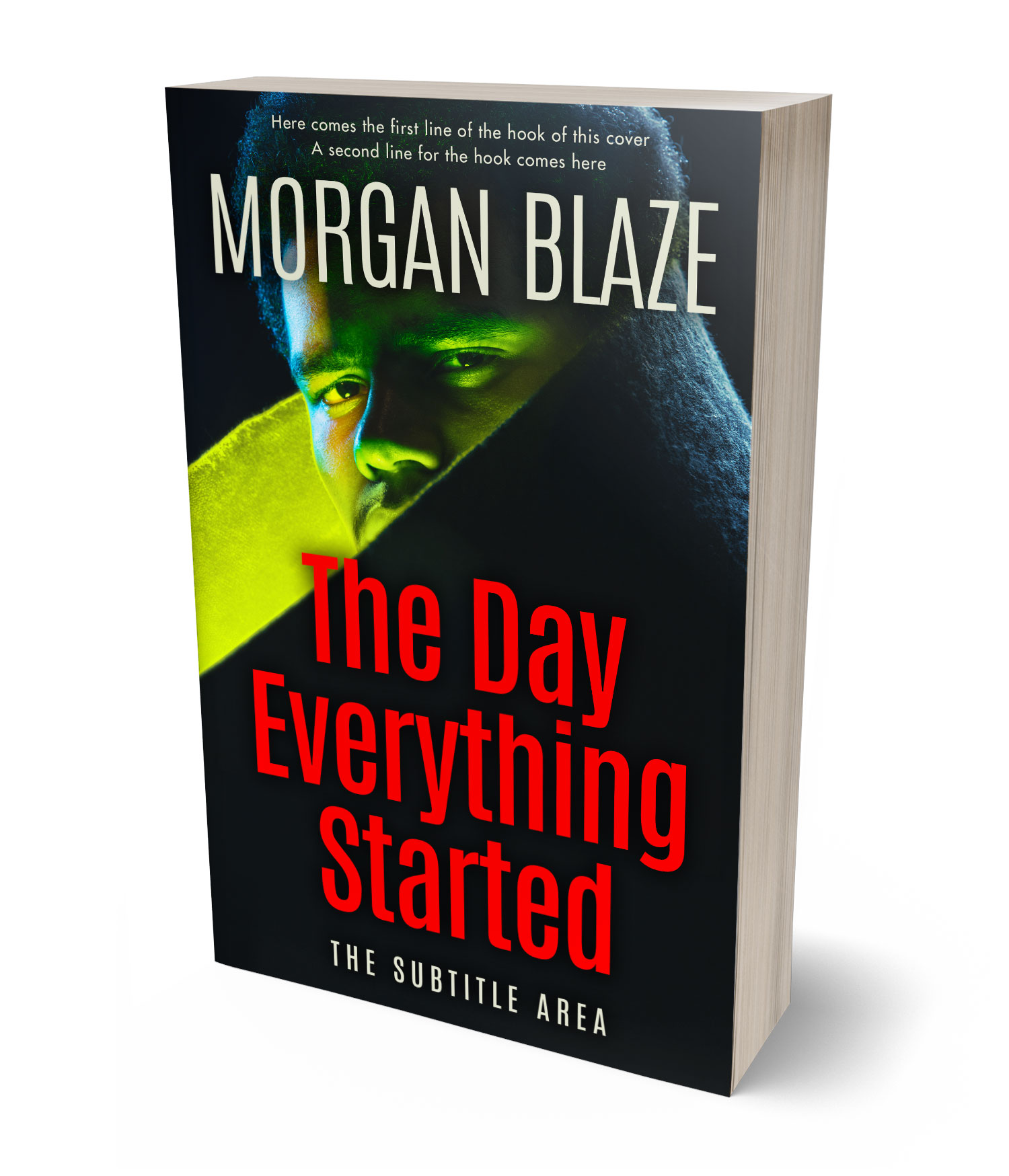 3D view of Premade Mystery & Thriller & Suspense Book Cover - Hot Cinnamon