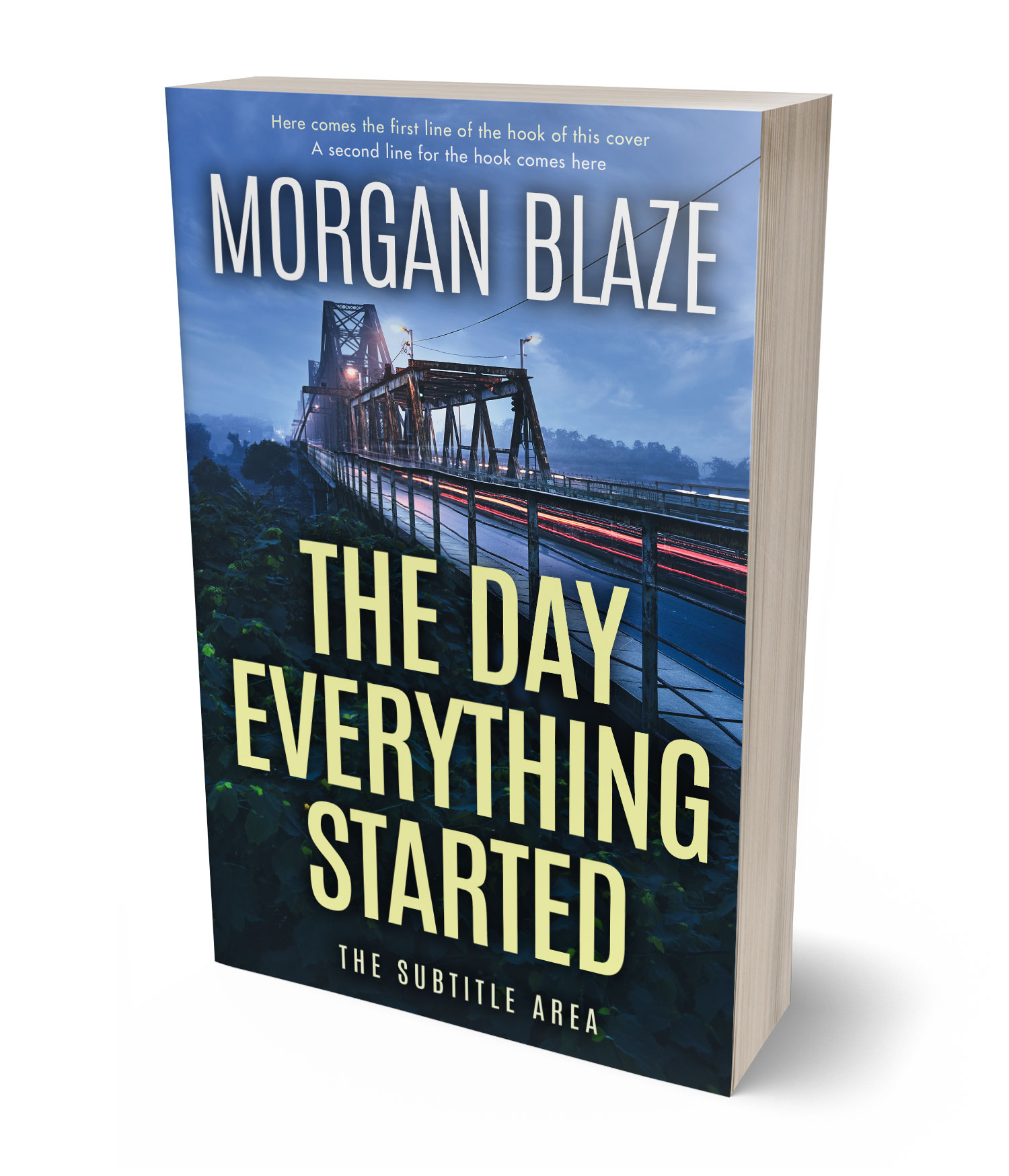 3D view of Premade Mystery & Thriller & Suspense Book Cover - Beryl Green