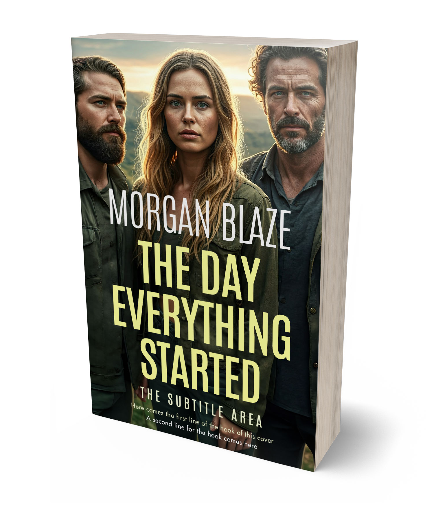 3D view of Premade Mystery & Thriller & Suspense Book Cover - Winter Hazel