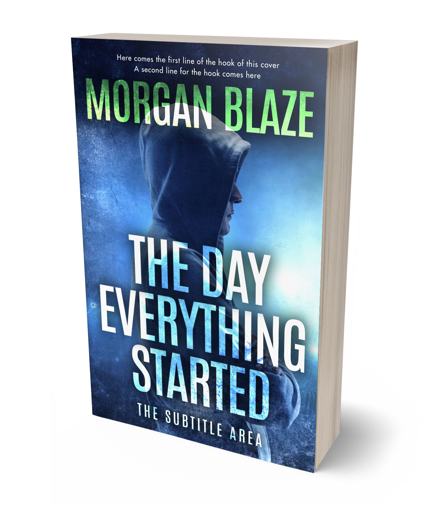 3D view of Premade Mystery & Thriller & Suspense Book Cover - Big Stone