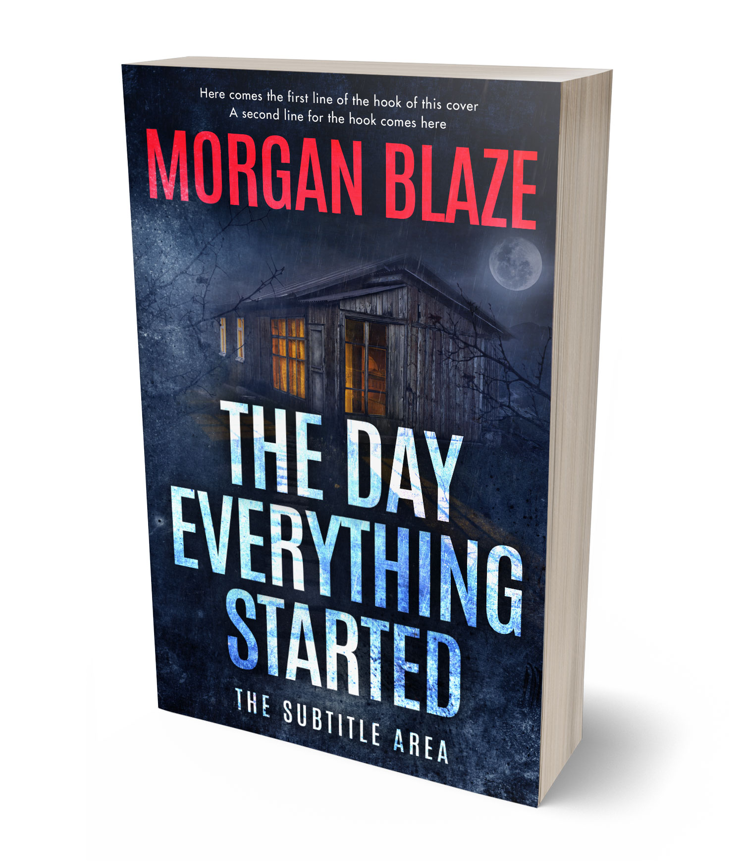 3D view of Premade Mystery & Thriller & Suspense Book Cover - Mirage