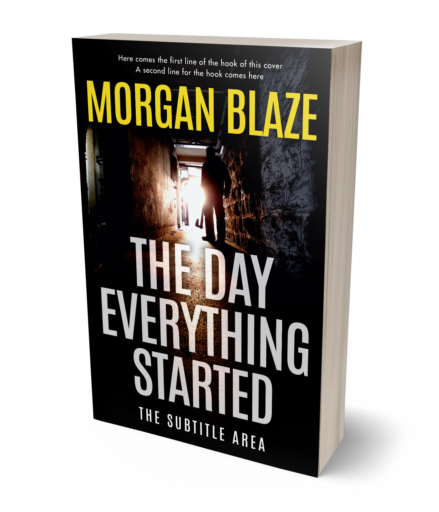 3D view of Cod Gray #35842 - Premade Mystery & Thriller & Suspense Book Cover | BookCoverZone*