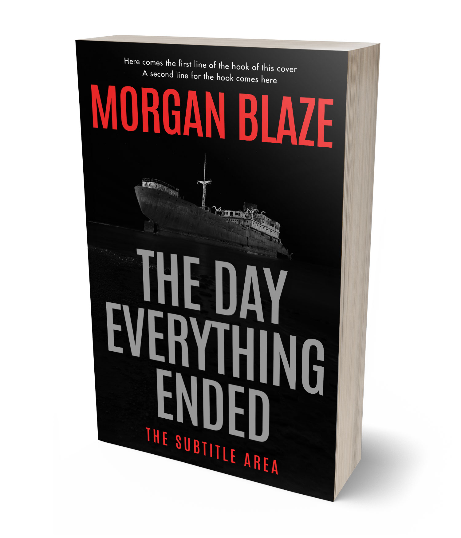 3D view of Premade Mystery & Thriller & Suspense Book Cover - Cod Gray