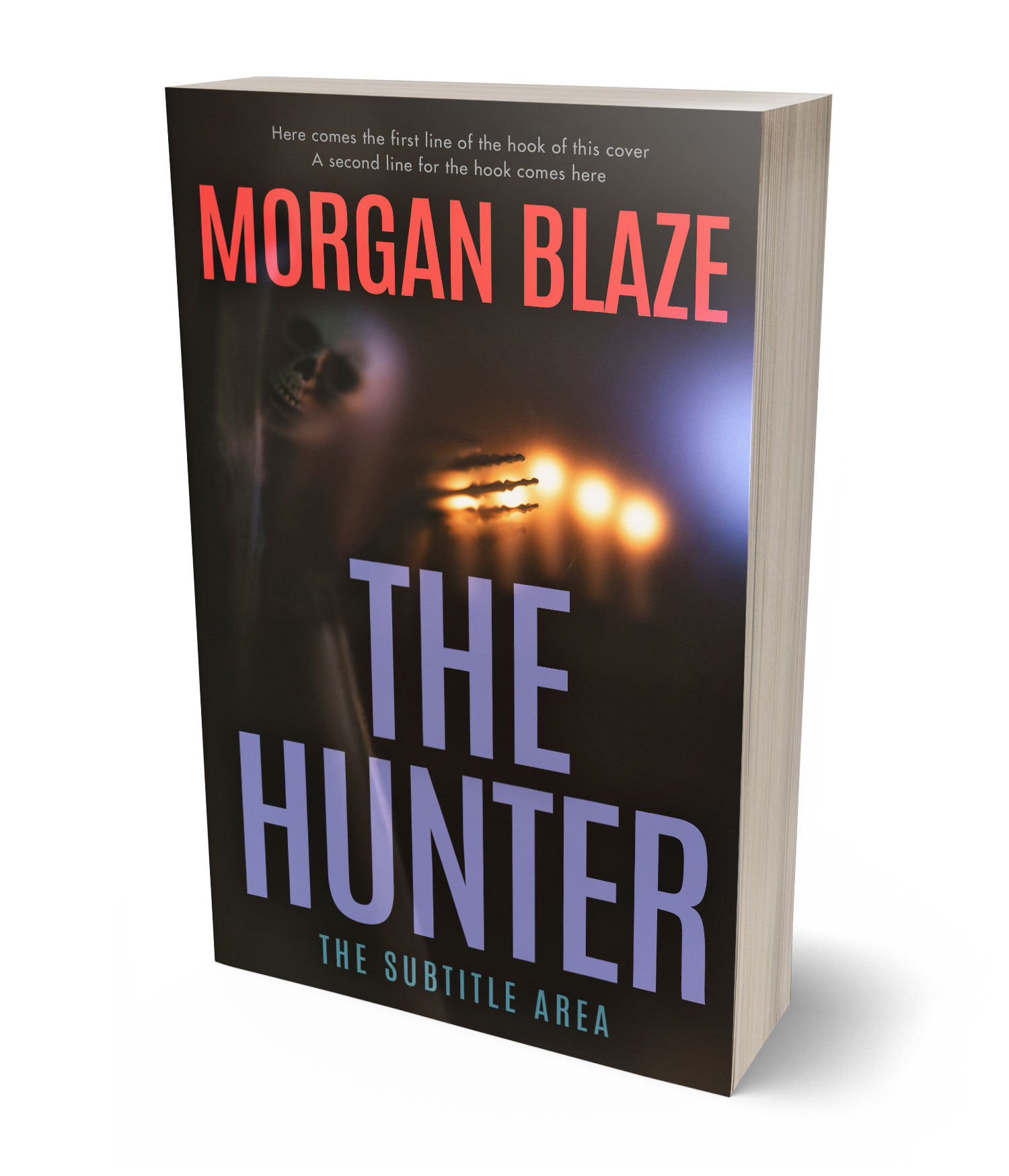 3D view of Premade Horror Book Cover - Cocoa Brown