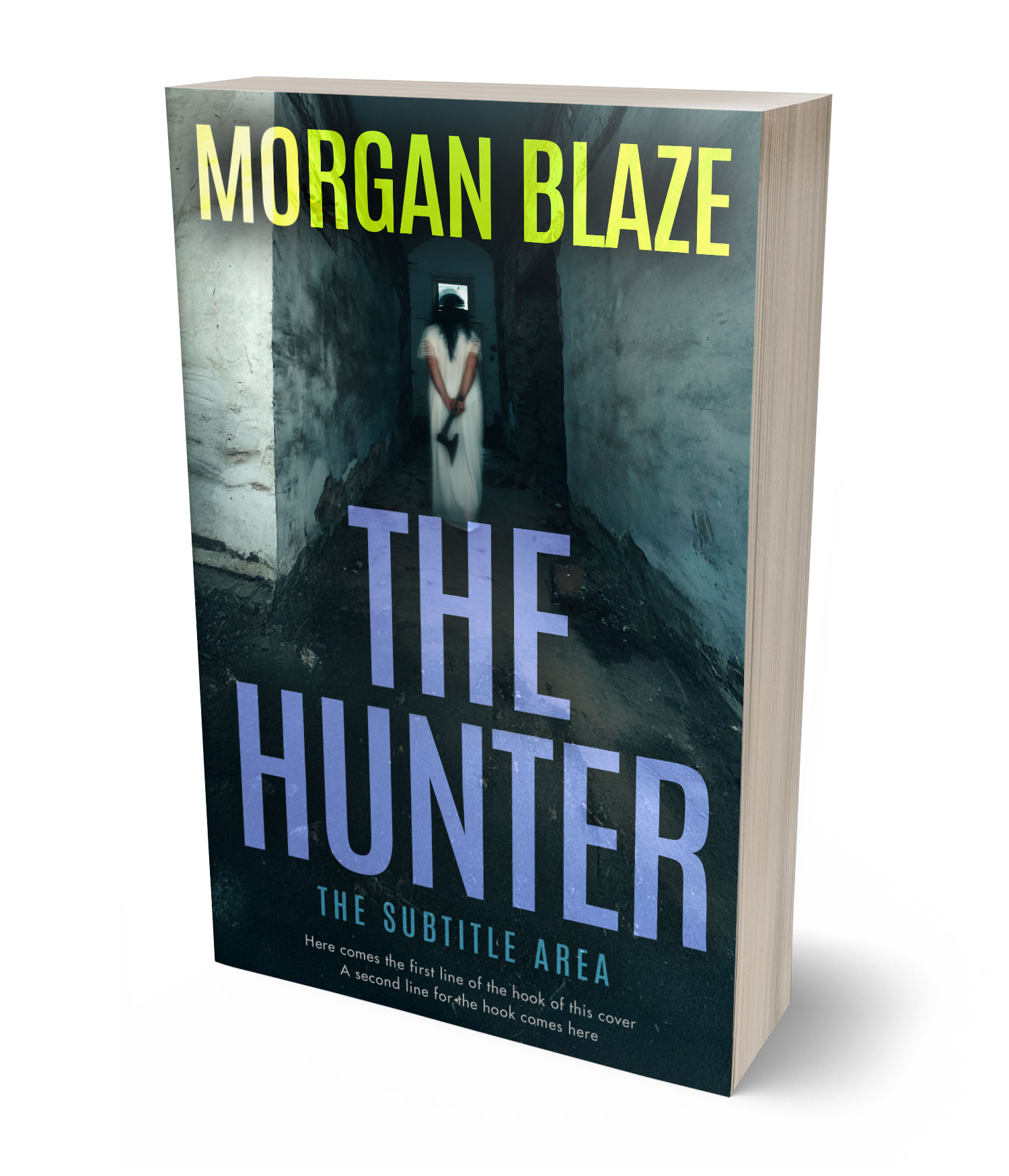 3D view of Premade Horror Book Cover - Timber Green