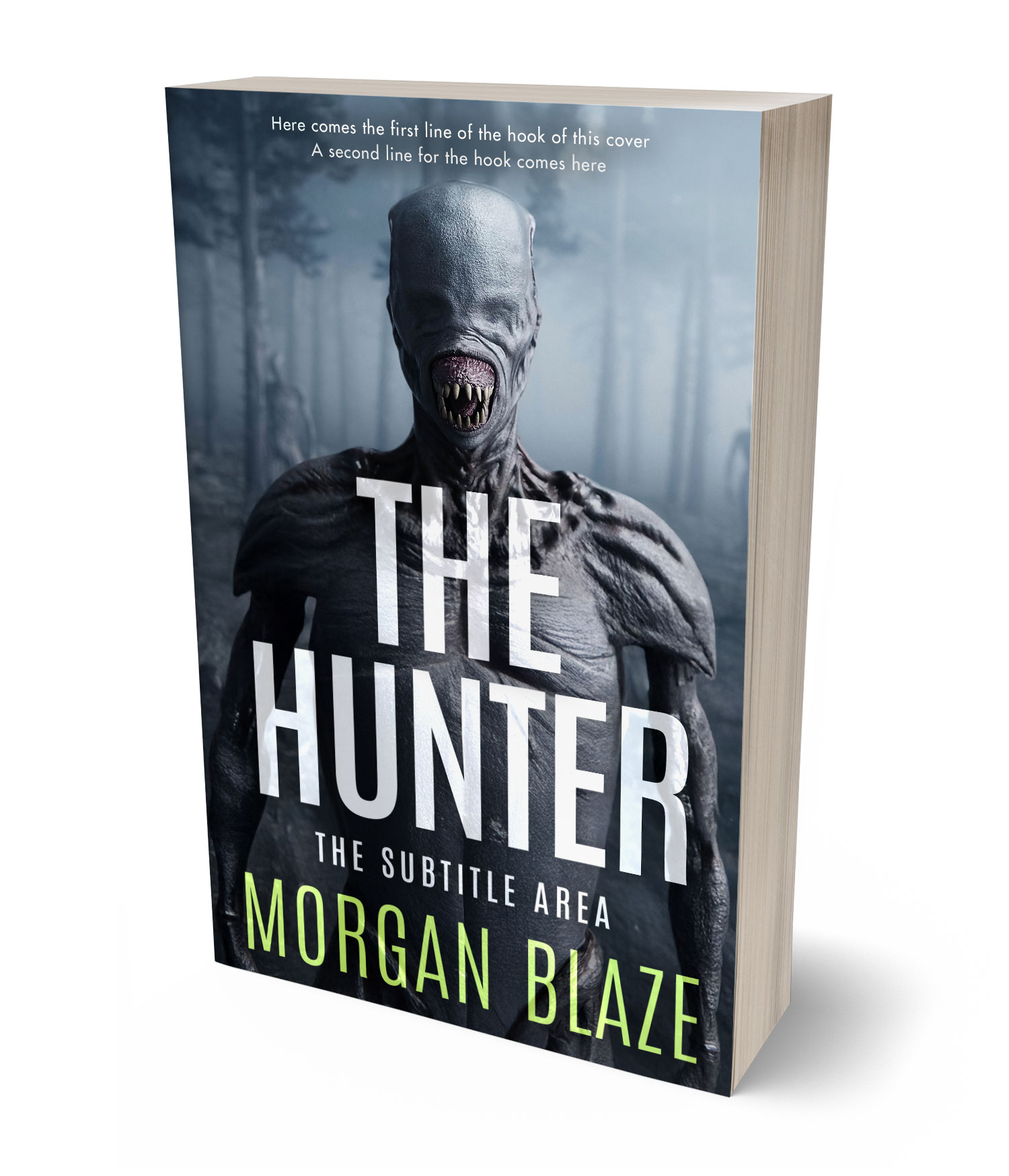 3D view of Premade Horror Book Cover - Ebony Clay