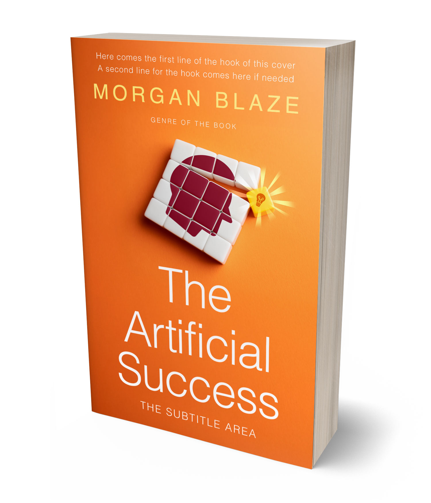 3D view of Premade Business Book Cover - Tango