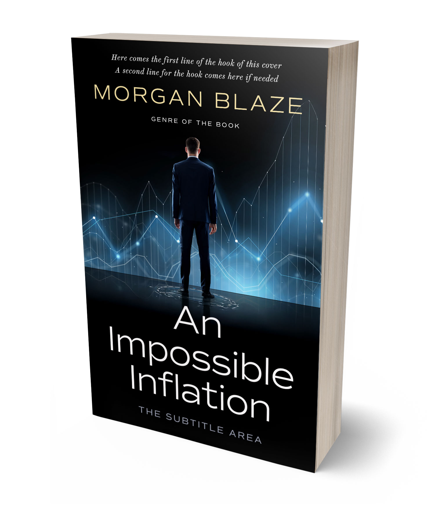 3D view of Premade Business Book Cover - Bunker