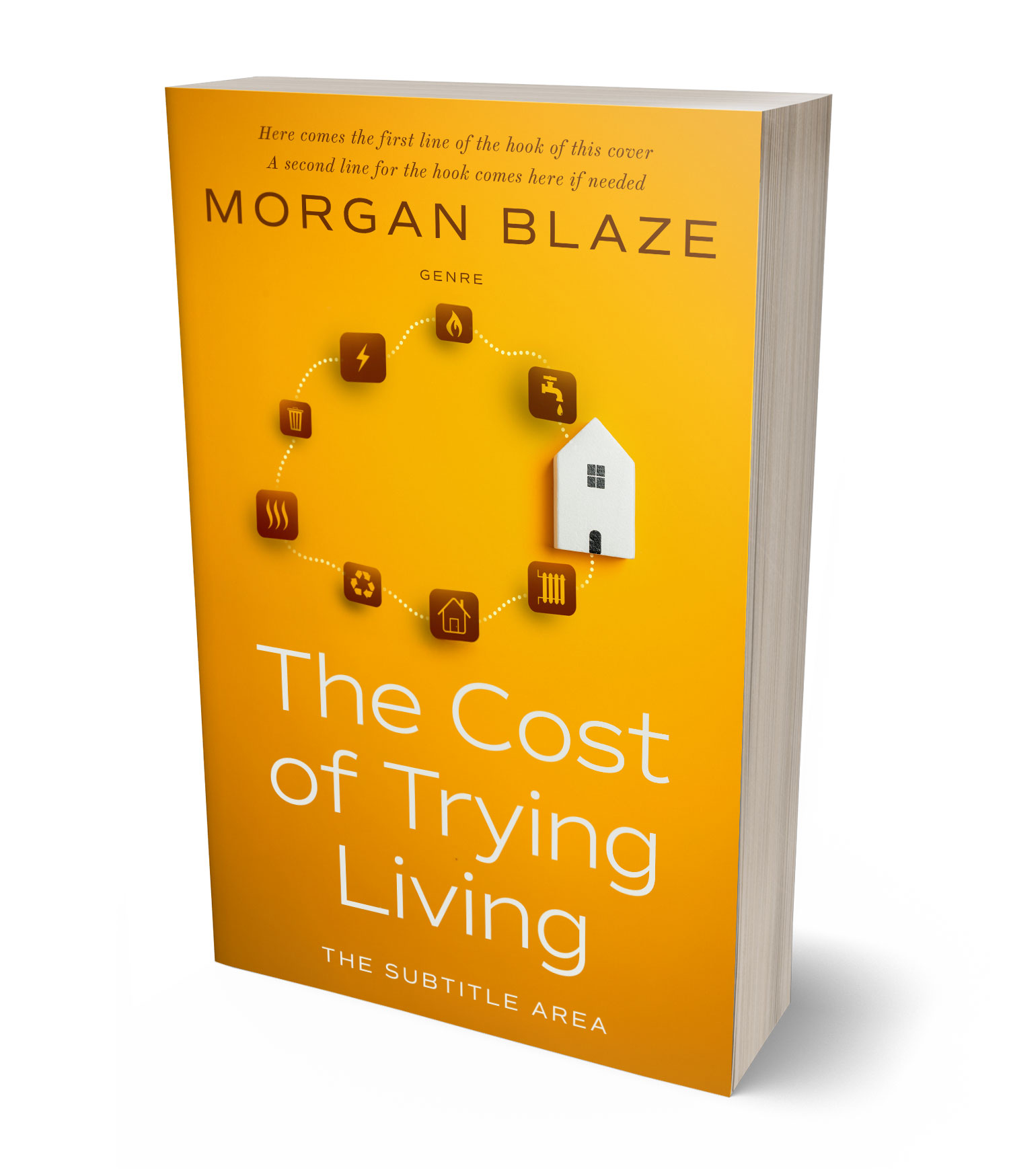 3D view of Premade Business Book Cover - California