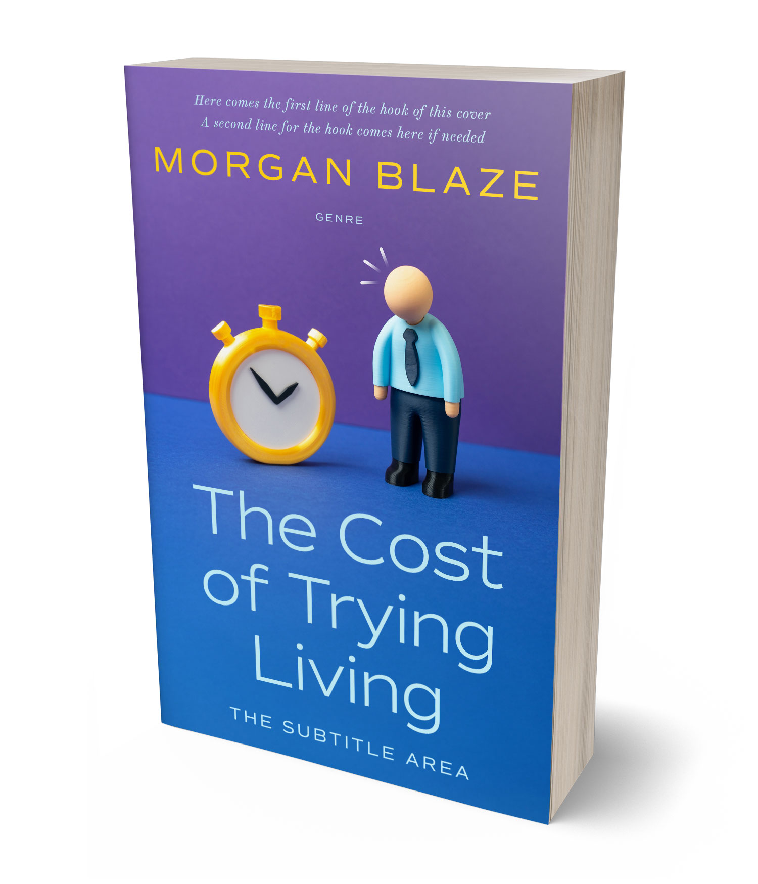 3D view of Premade Self-Improvement & Self-Help Book Cover - San Marino