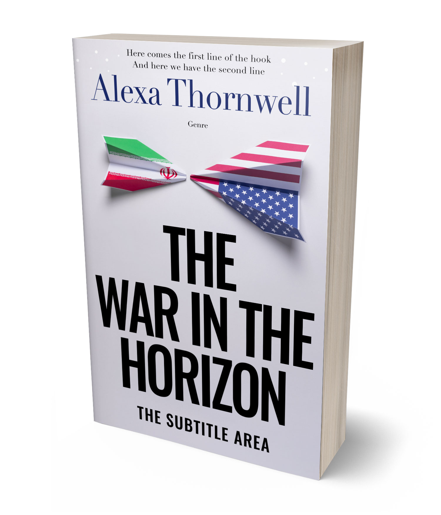 3D view of Premade Politics & Law & Society Book Cover - Mischka