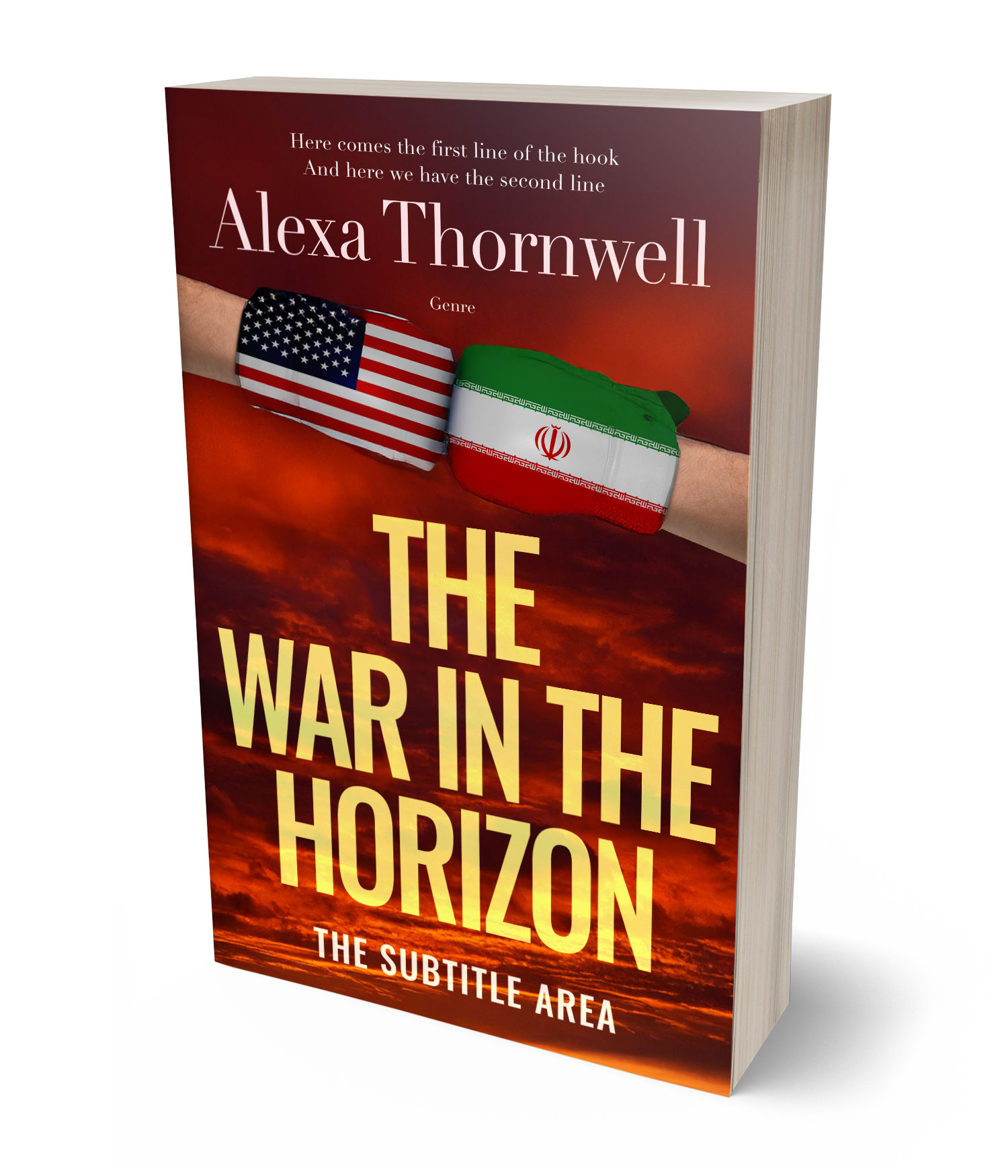 3D view of Premade Politics & Law & Society Book Cover - Van Cleef