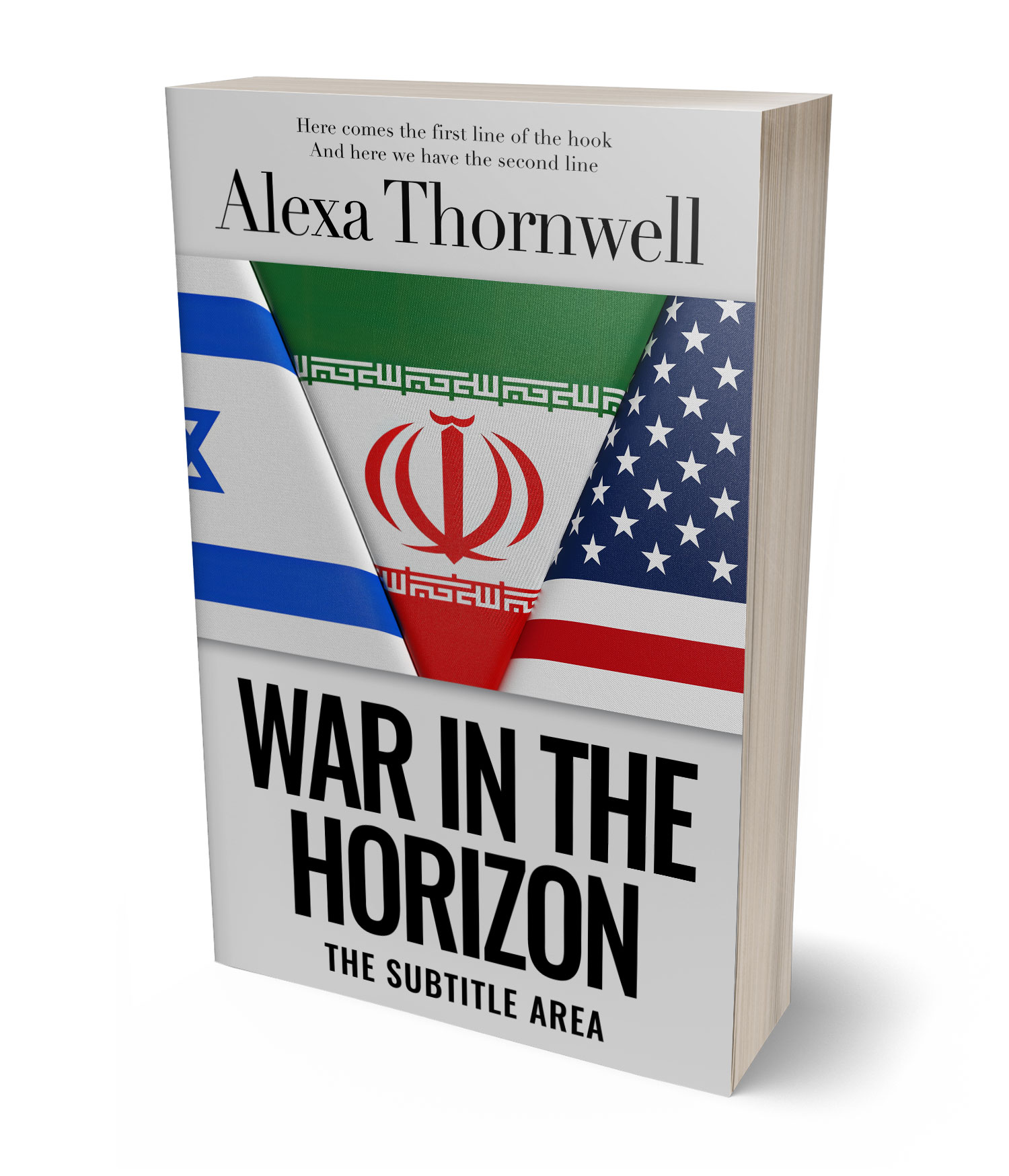 3D view of Premade Politics & Law & Society Book Cover - Big Stone