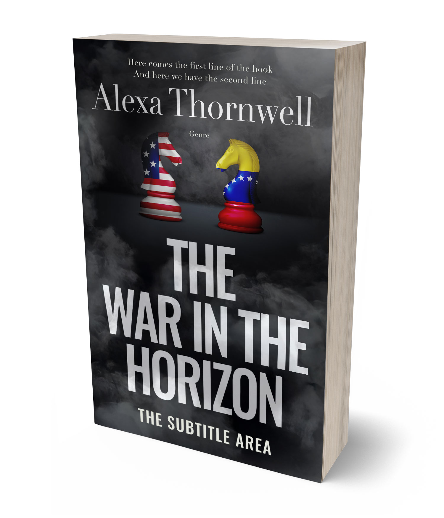 3D view of Premade Politics & Law & Society Book Cover - Shark