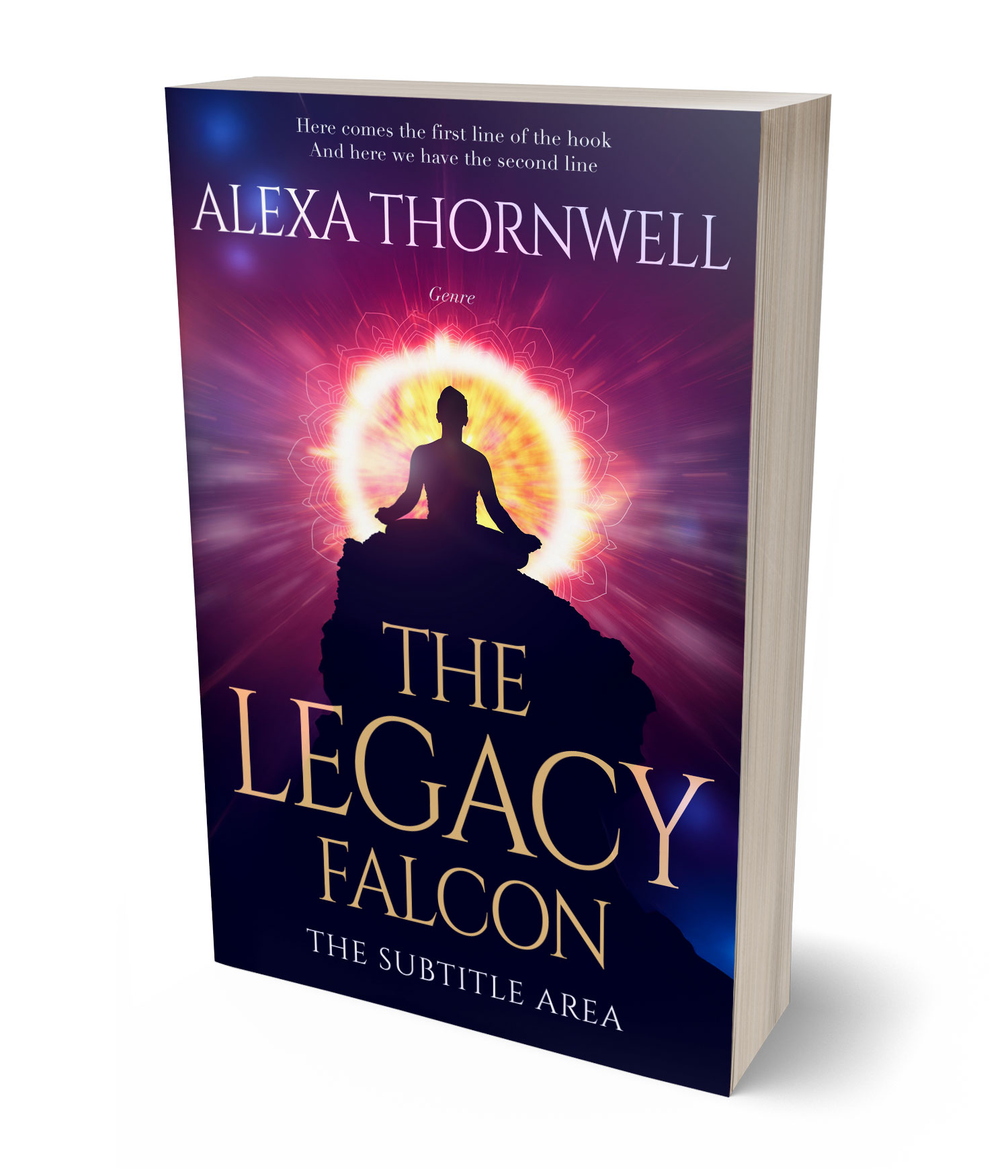 3D view of Custom & Premade Religion & Spirituality Book Cover - Petite Orchid #35911 | BookCoverZone*