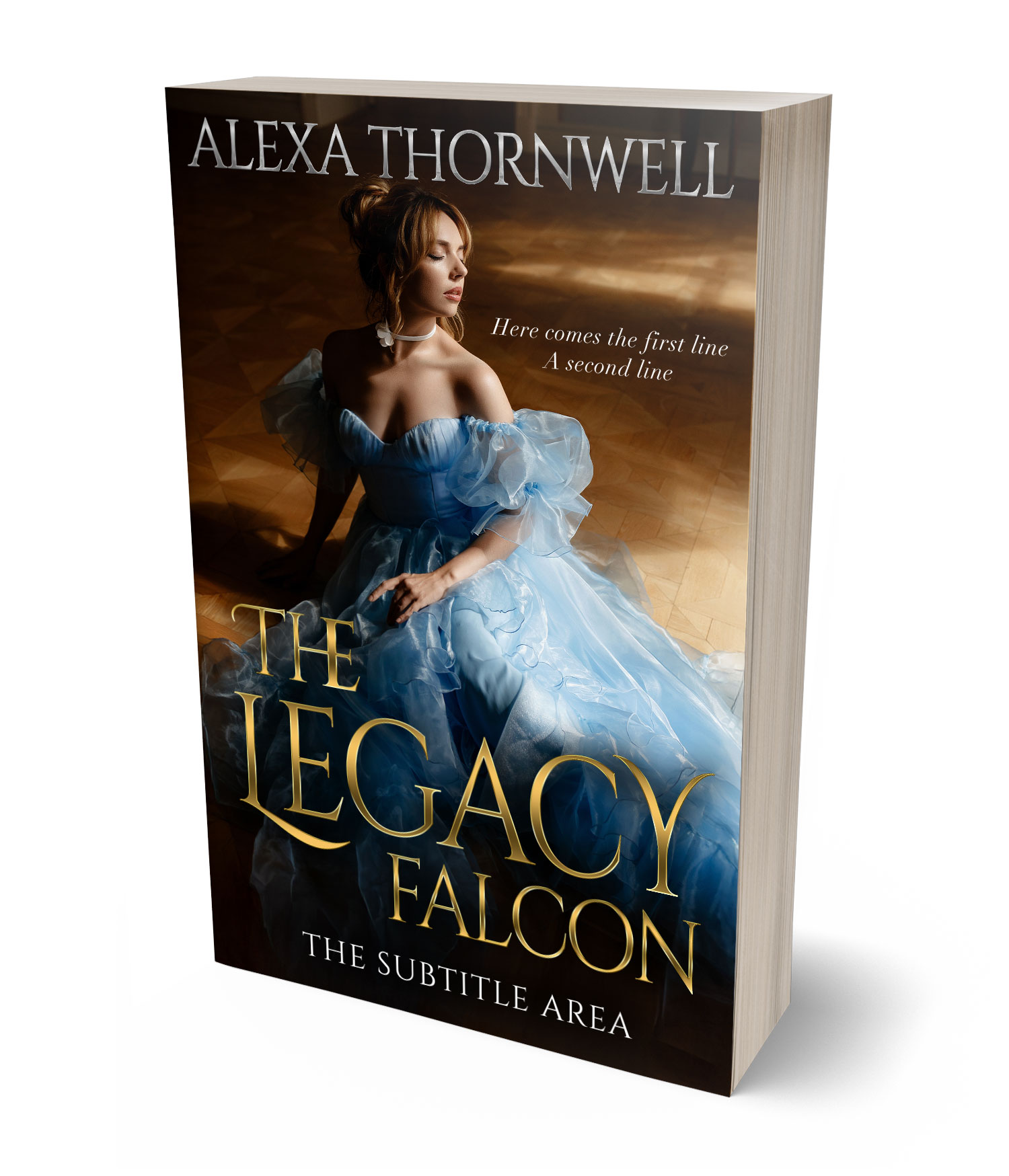 3D view of Custom & Premade Romance Book Cover - Bison Hide #35918 | BookCoverZone*