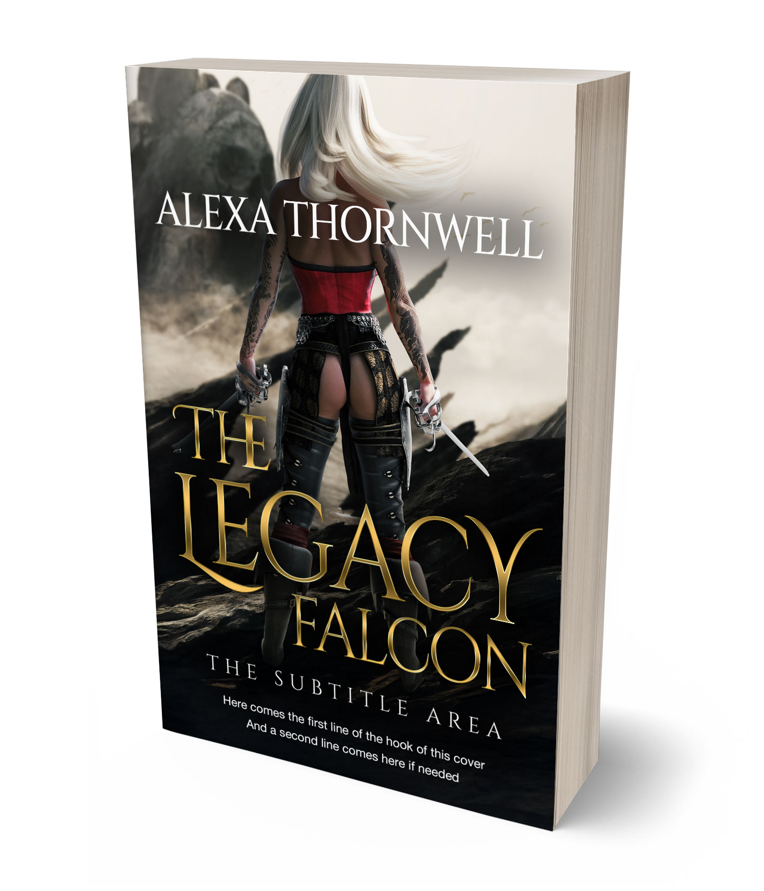 3D view of Custom & Premade Fantasy Book Cover - Soft Amber #35927 | BookCoverZone*