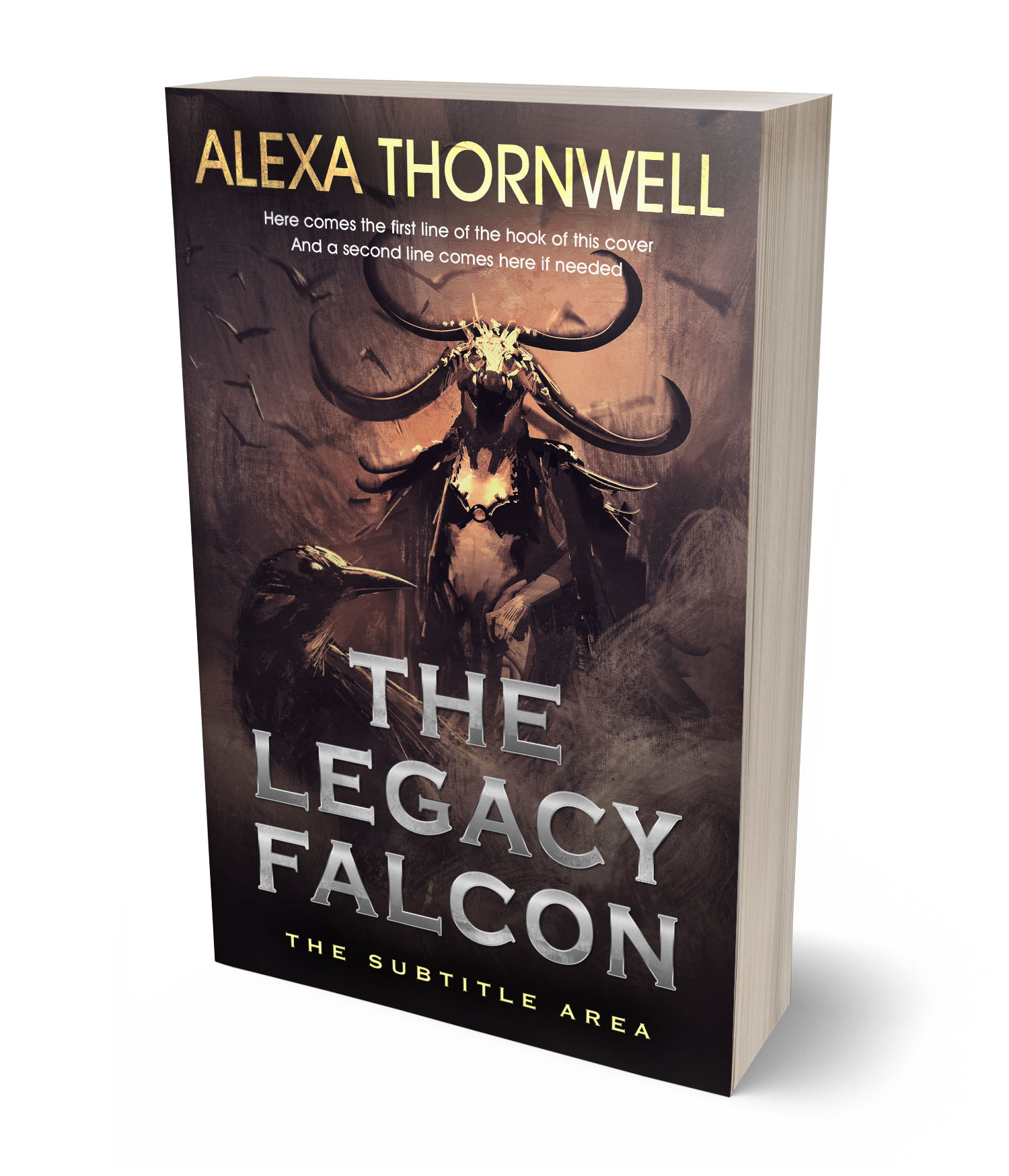 3D view of Custom & Premade Fantasy Book Cover - Thunder #35944 | BookCoverZone*