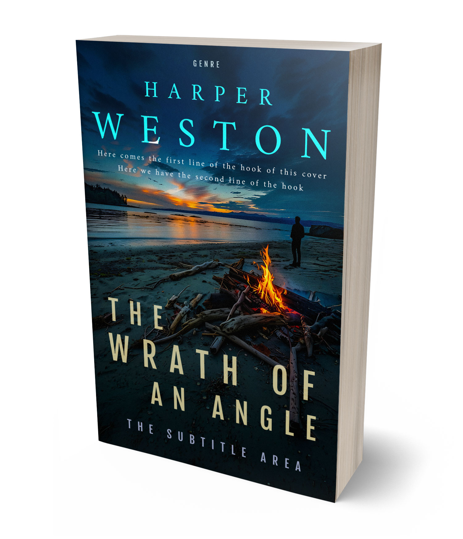 3D view of Custom & Premade Nature Book Cover - Firefly #35951 | BookCoverZone*