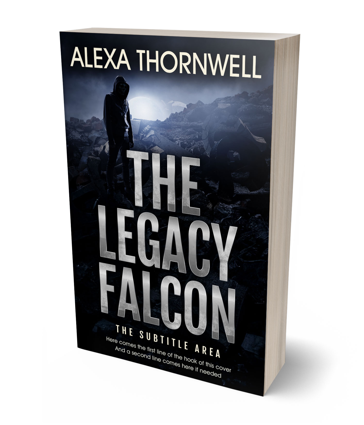 3D view of Custom & Premade Mystery & Thriller & Suspense Book Cover - Silver Sand #35954 | BookCoverZone*