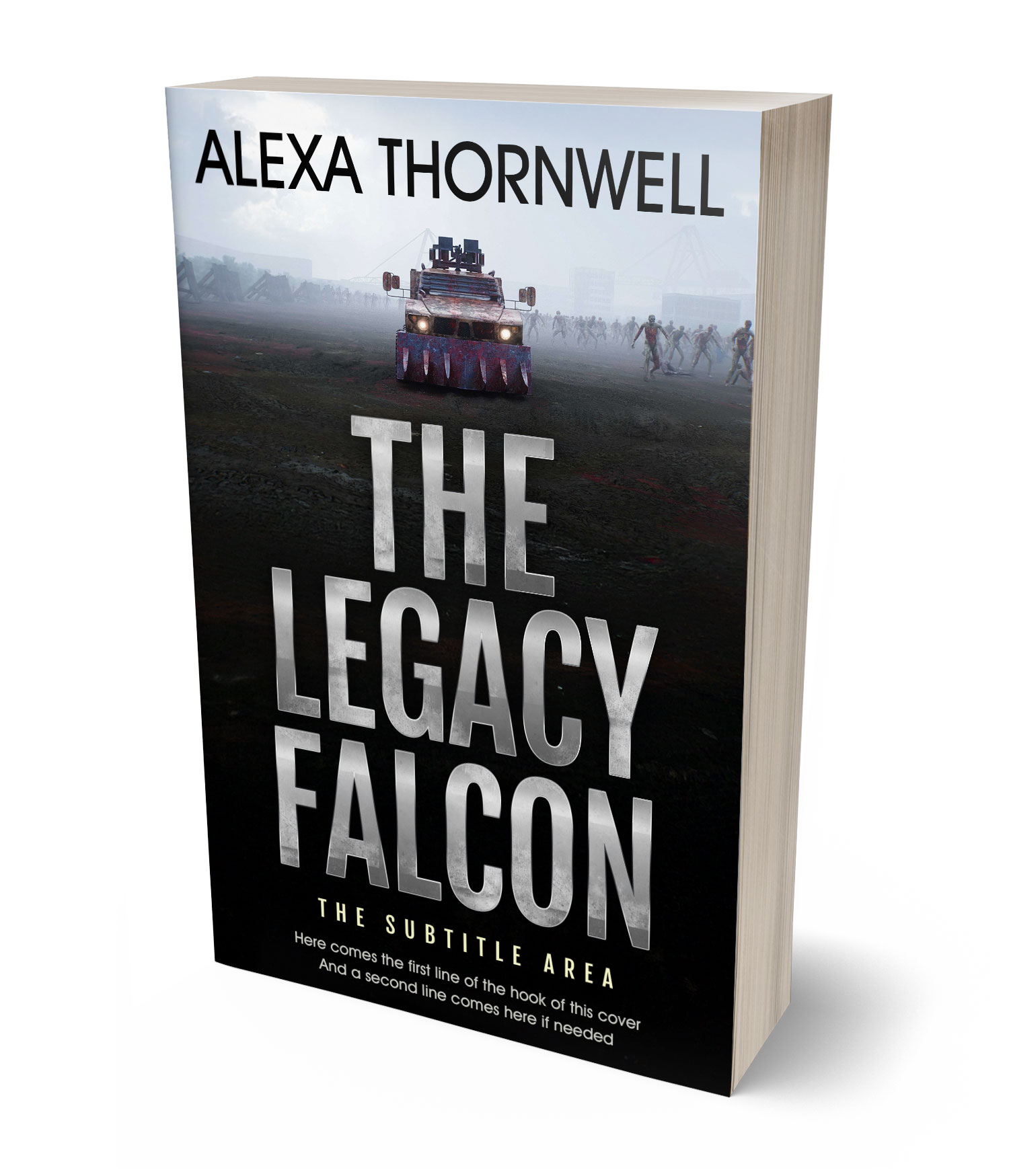 3D view of Premade Apocalyptica Book Cover - Cod Gray #35965 | BookCoverZone*