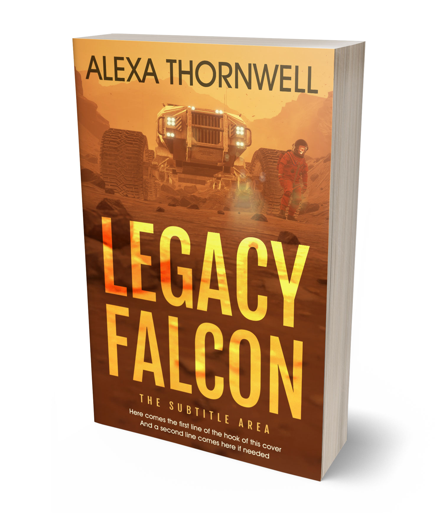 3D view of Custom & Premade Science Fiction Book Cover - Walnut #35974 | BookCoverZone*