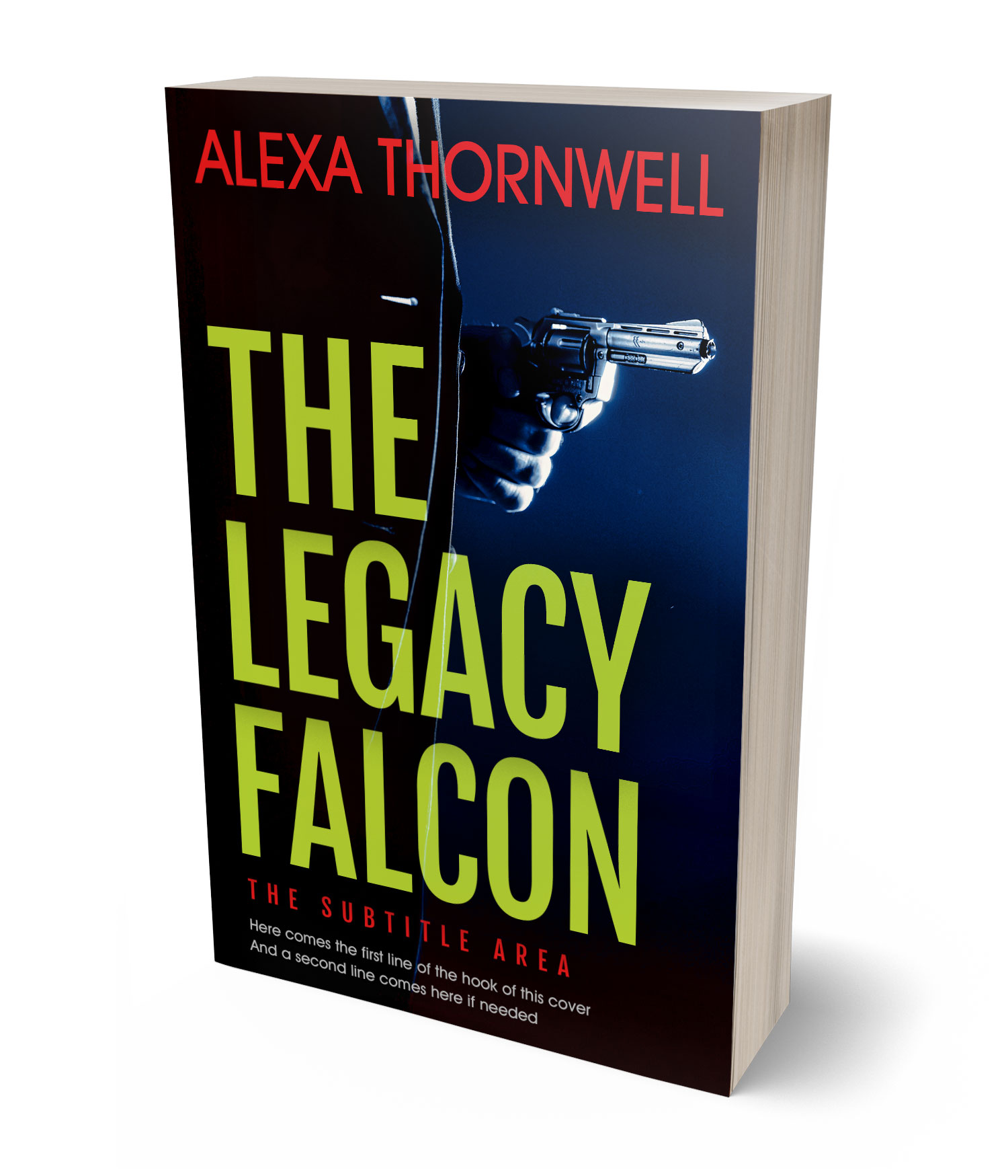 3D view of Custom & Premade Mystery & Thriller & Suspense Book Cover - Ebony #35976 | BookCoverZone*