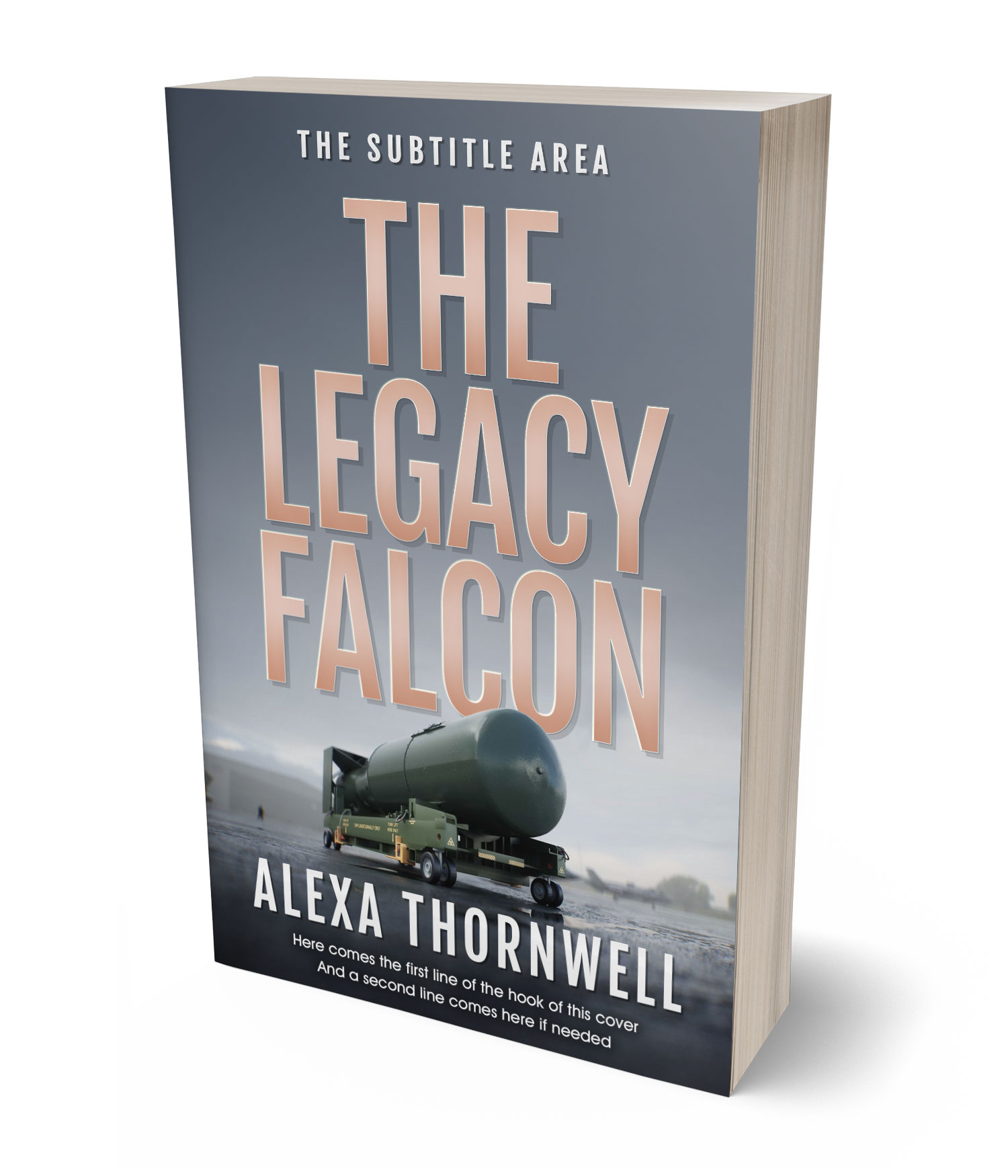 3D view of Custom & Premade Mystery & Thriller & Suspense Book Cover - Trout #35983 | BookCoverZone*