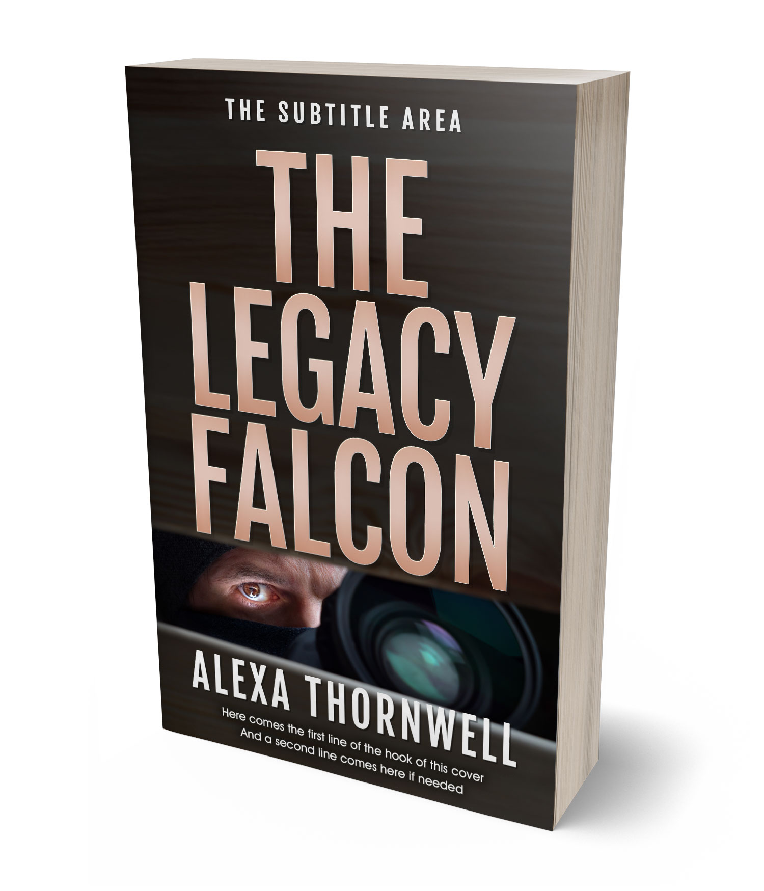 3D view of Custom & Premade Mystery & Thriller & Suspense Book Cover - Clam Shell #35985 | BookCoverZone*