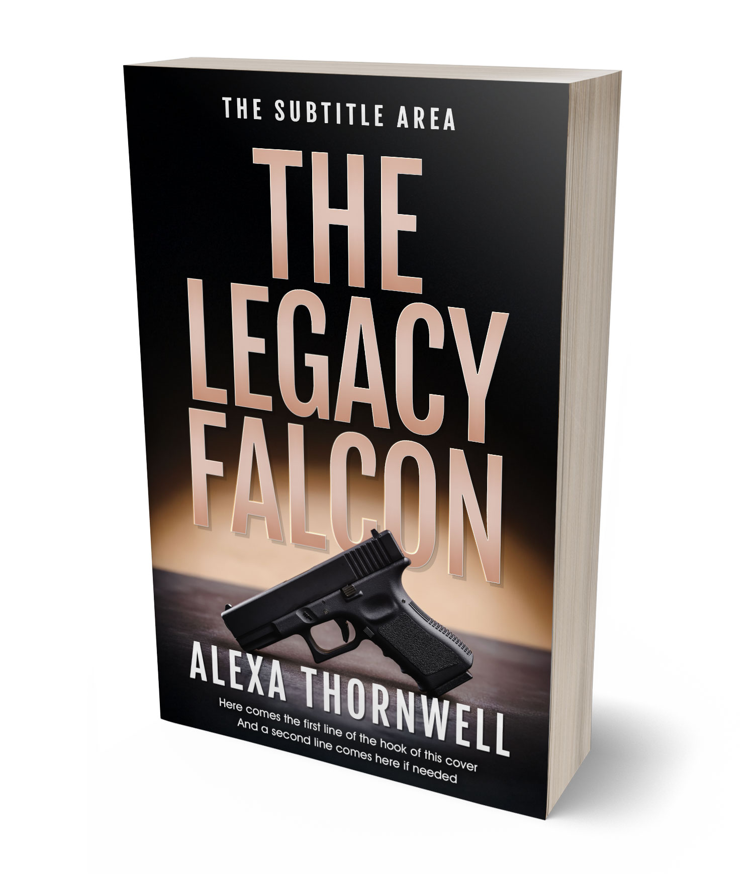 3D view of Premade Mystery & Thriller & Suspense Book Cover - Cod Gray