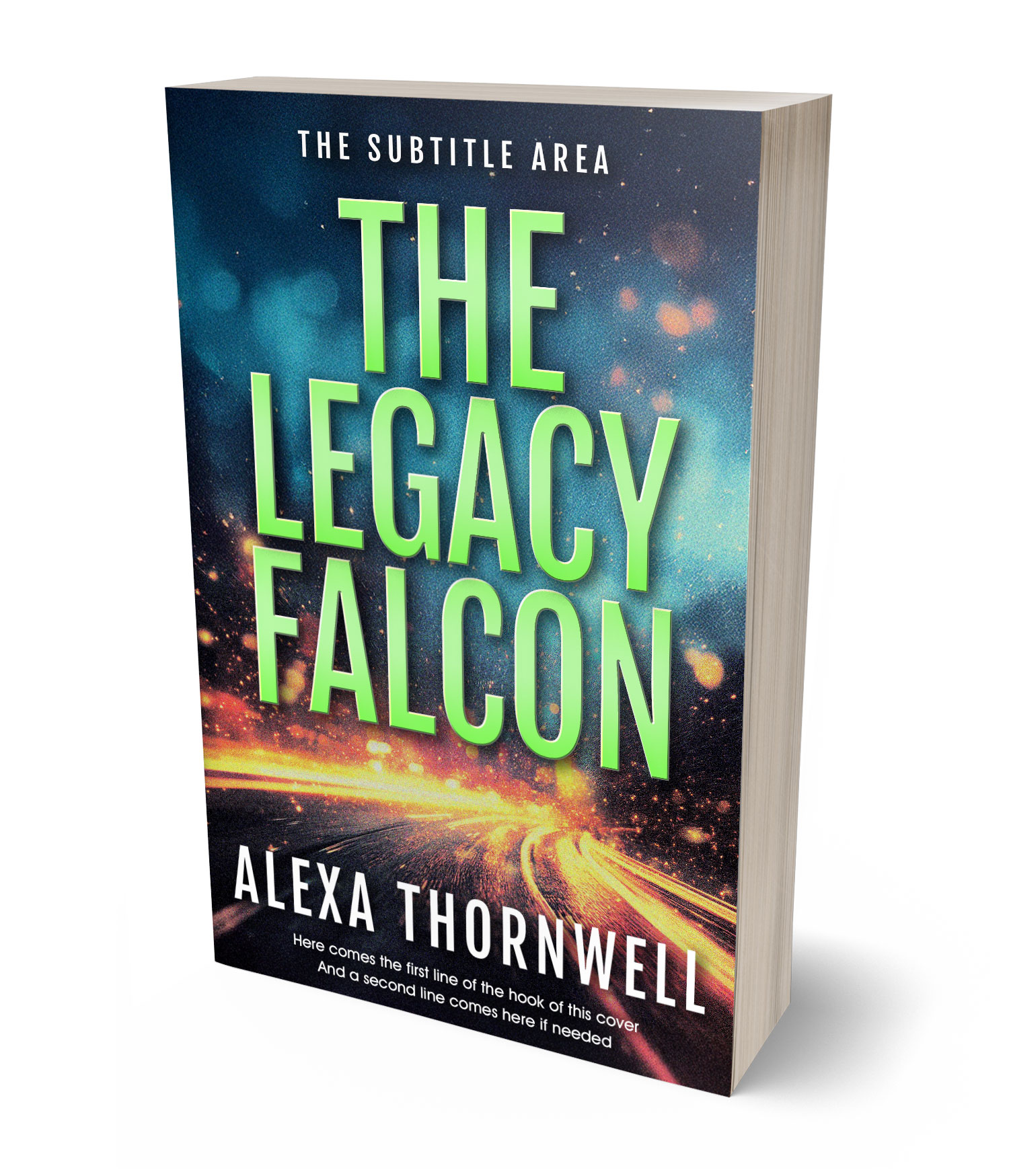 3D view of Premade Action & Adventure Book Cover - Pine Glade #35990 | BookCoverZone*