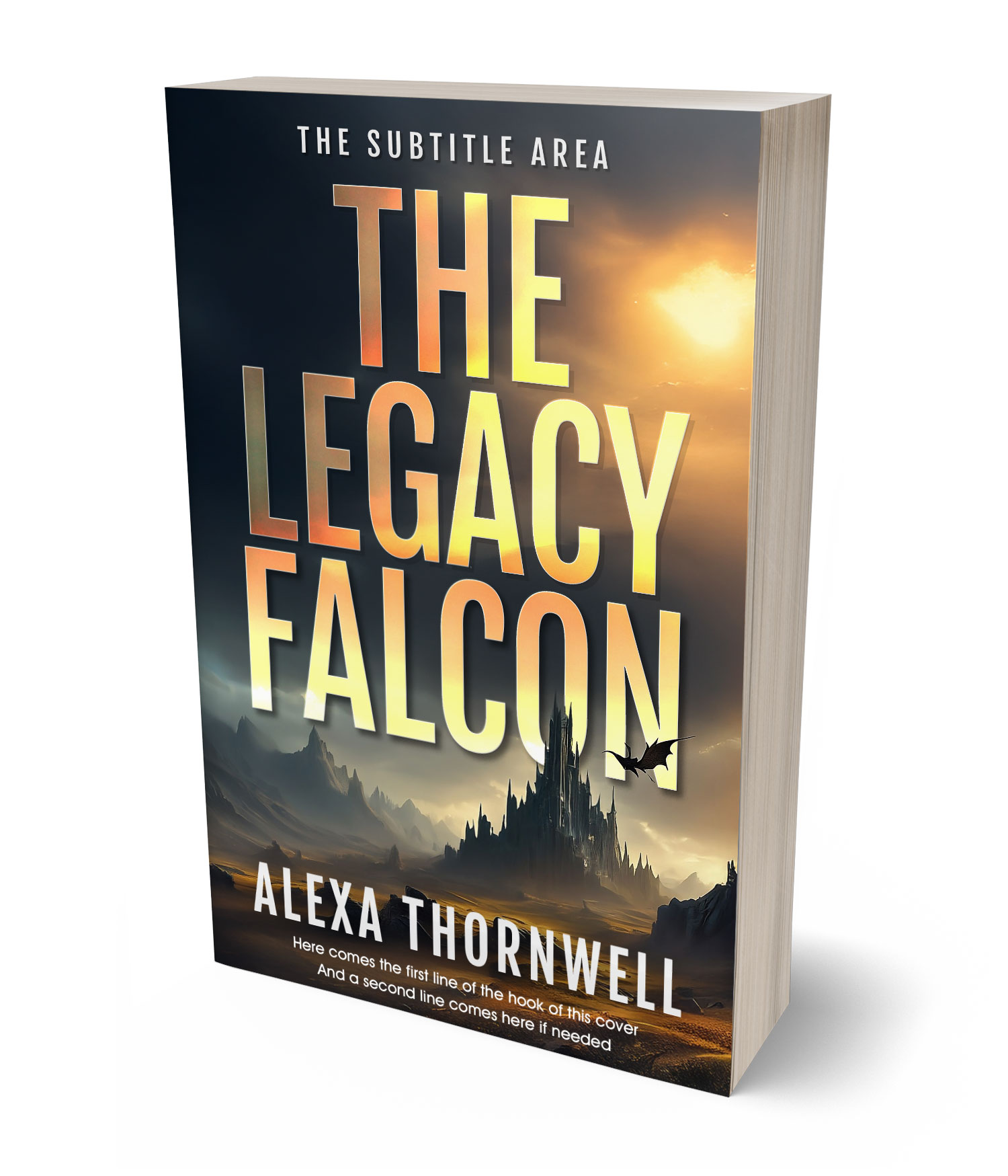 3D view of Premade Fantasy Book Cover - Putty #35997 | BookCoverZone*