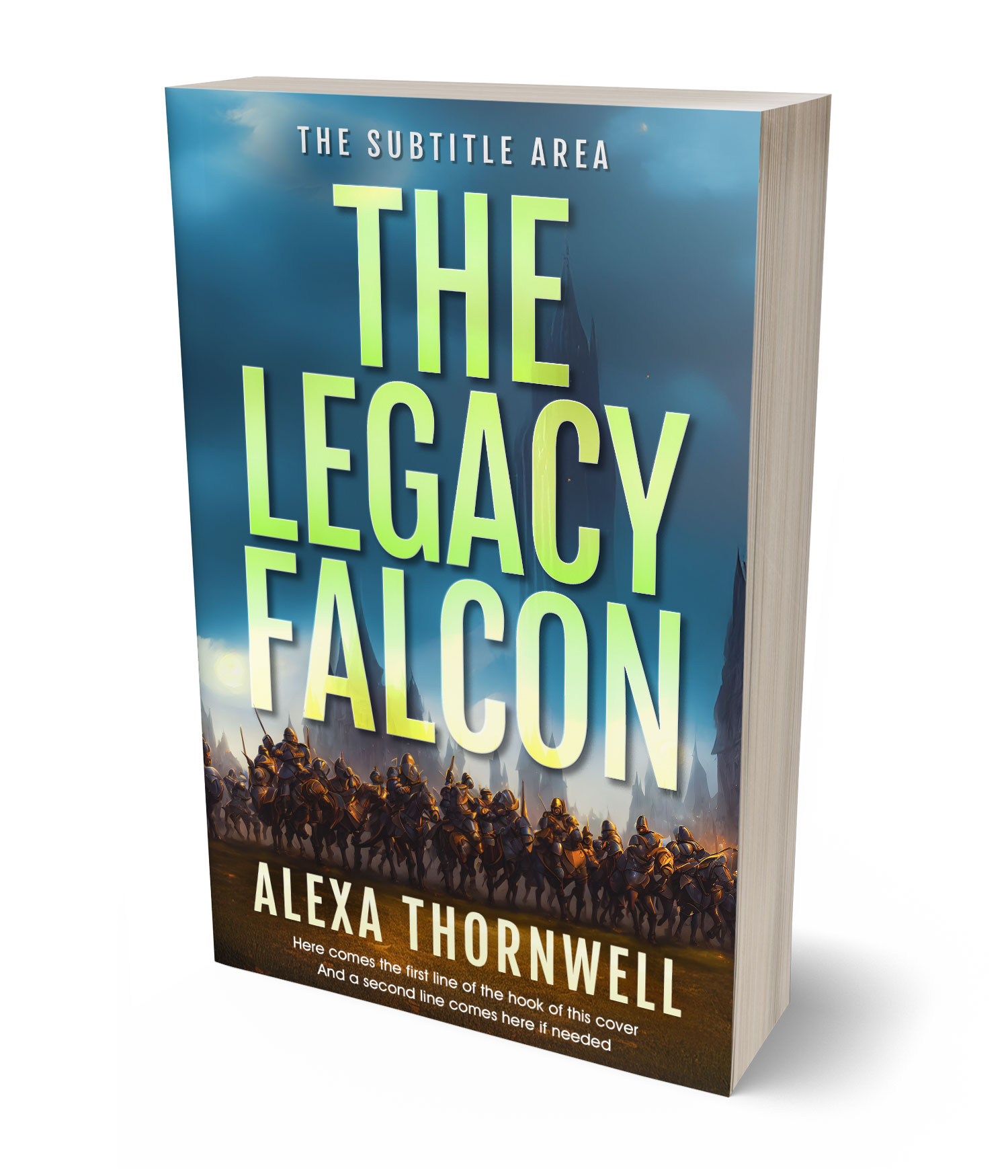 3D view of Premade Fantasy Book Cover - Casal #35998 | BookCoverZone*