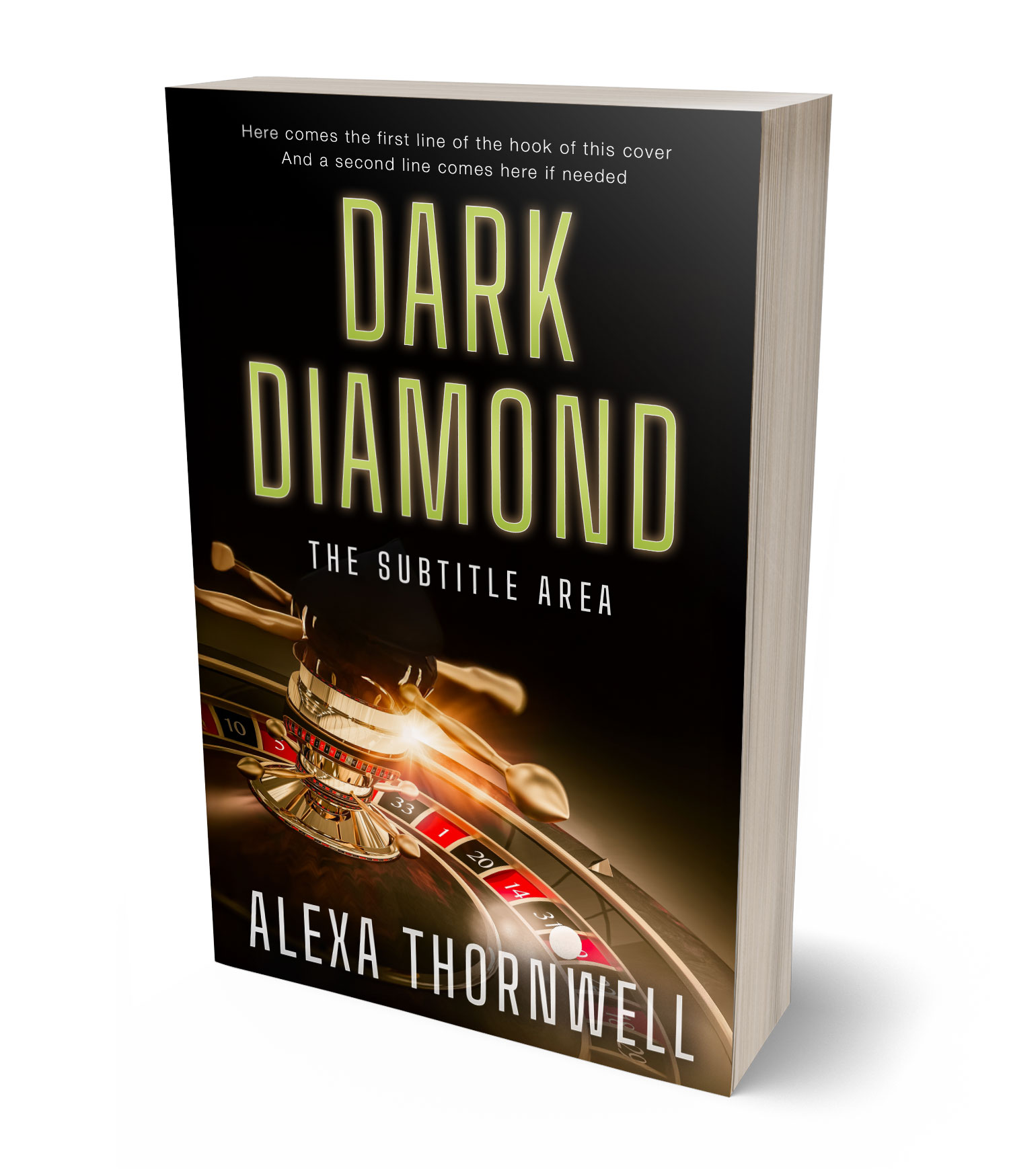 3D view of Premade Mystery & Thriller & Suspense Book Cover - Tan #36030 | BookCoverZone*