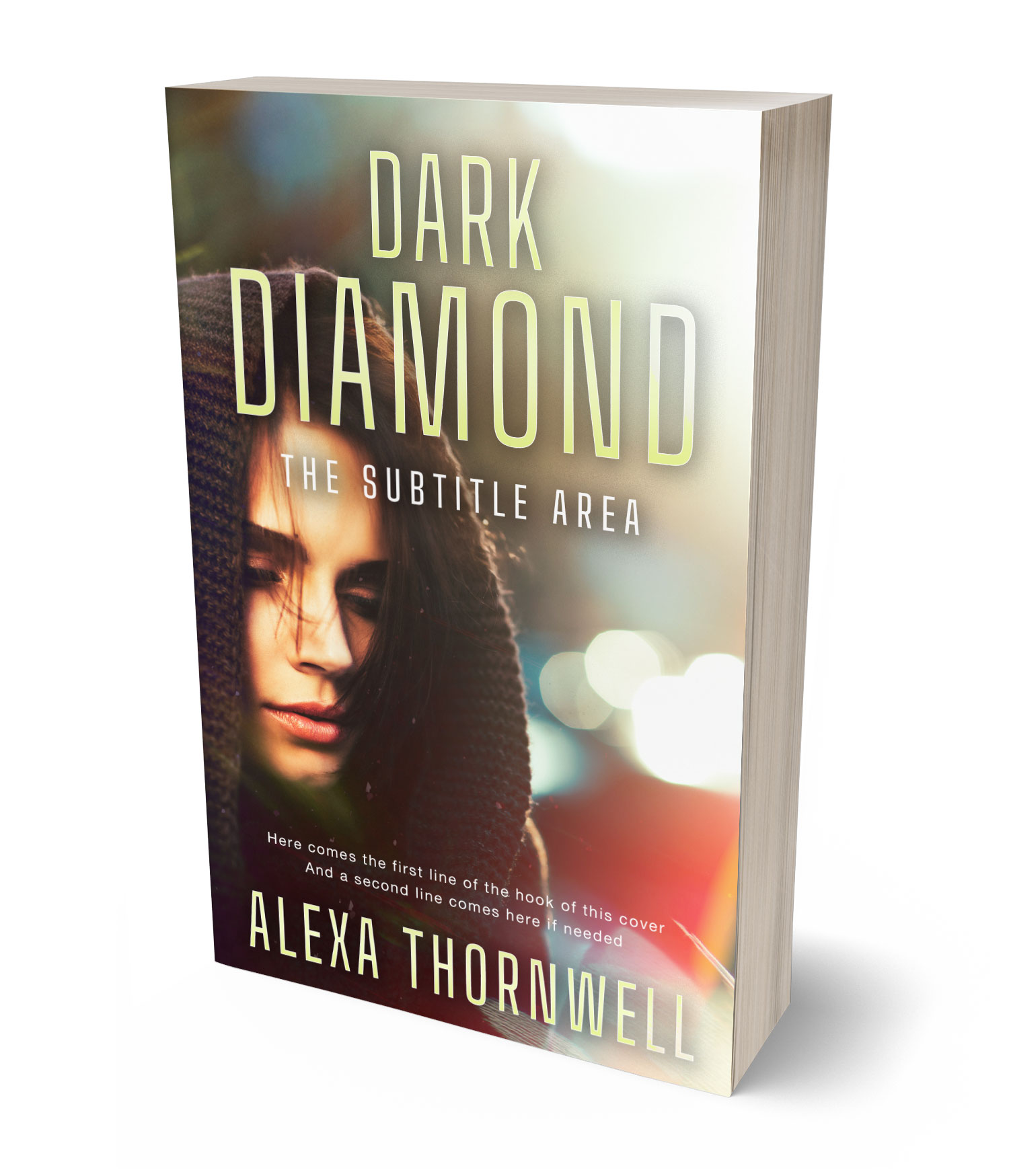 3D view of Premade Mystery & Thriller & Suspense Book Cover - Beryl Green #36033 | BookCoverZone*