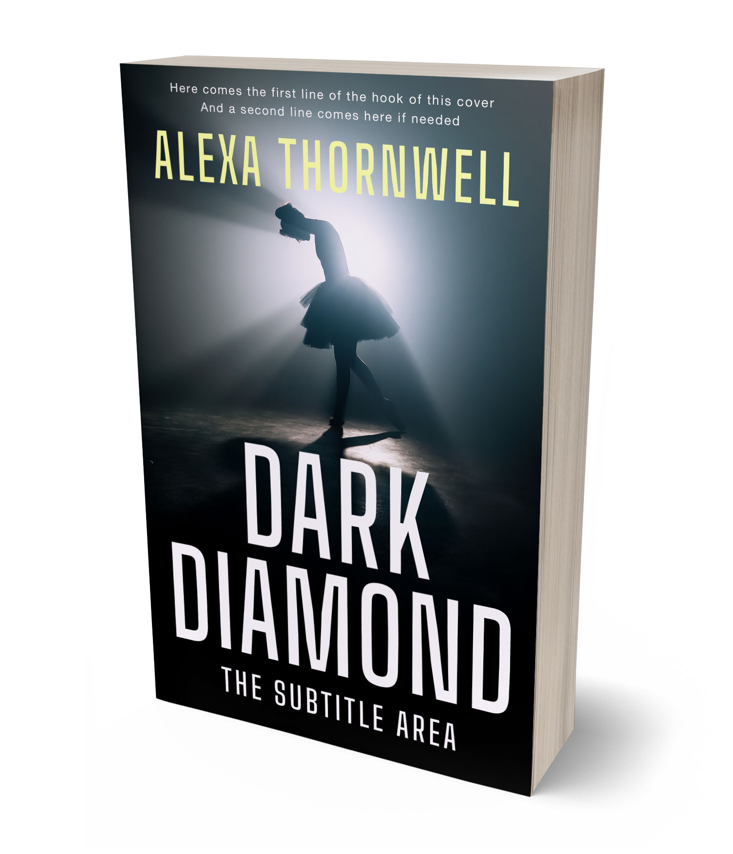 3D view of Premade Literary Fiction Book Cover - Bon Jour #36041 | BookCoverZone*